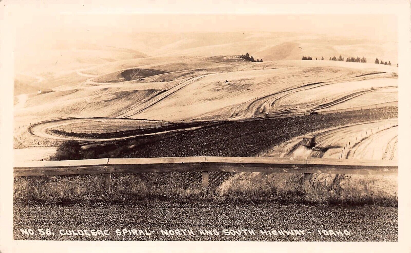 RPPC Lewiston Idaho ID Route 95 North and South Highway Photo Vtg Postcard D31