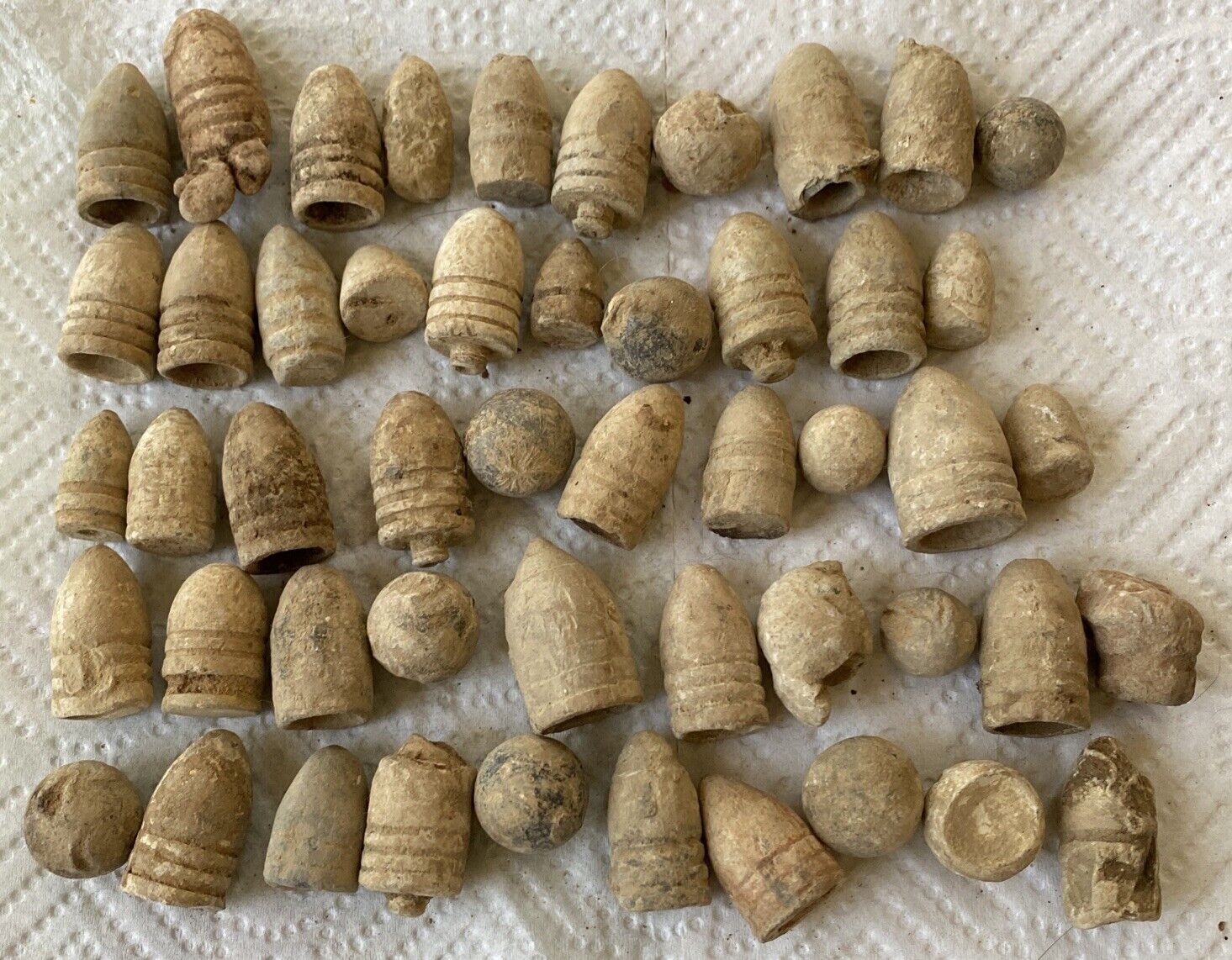 50 Excavated Authentic Dug Civil War Assorted Bullets Virginia