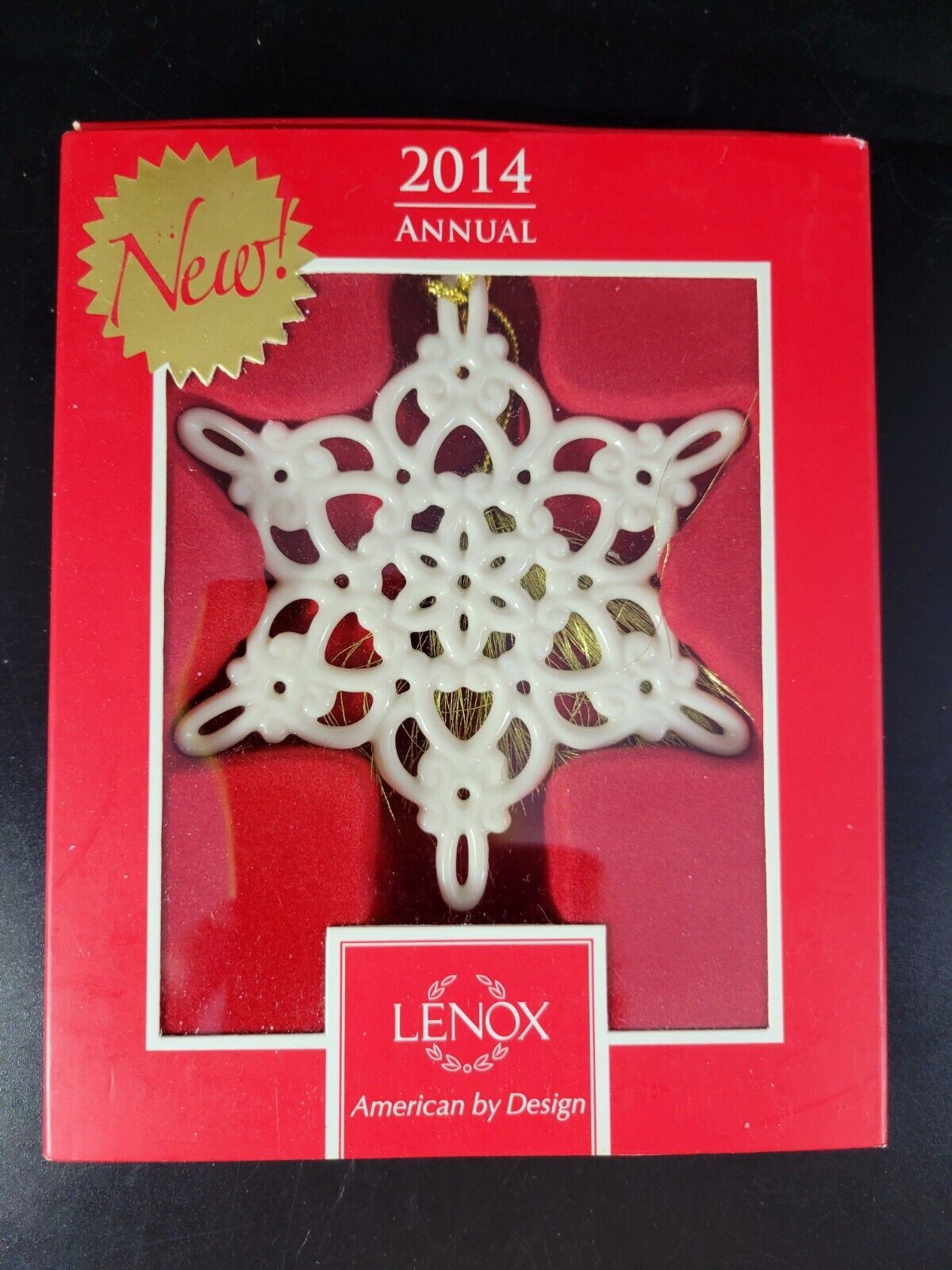 Lenox Annual 2014 Snow Fantasies Snowflake Christmas Tree Ornament 