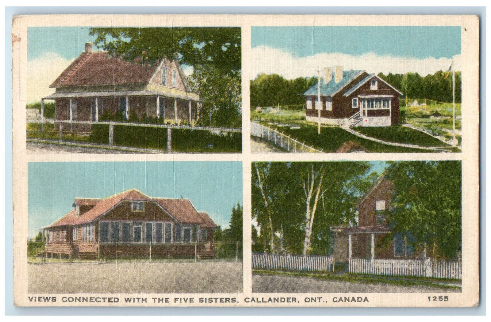 c1940's Views Connected with the Five Sisters Callander Canada Postcard