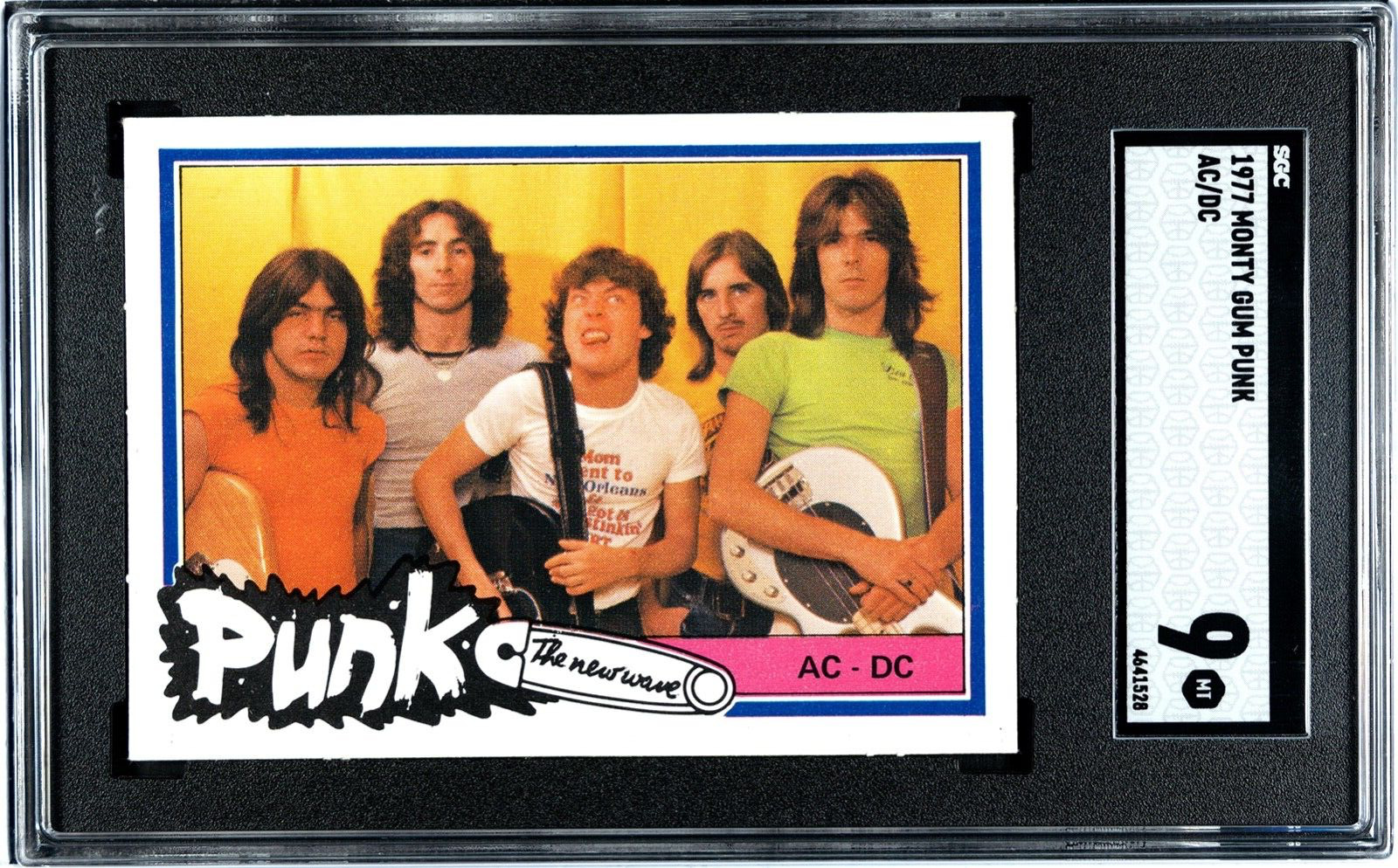 1977 Monty Gum Punk AC/DC Rookie Card SGC 9 Mint