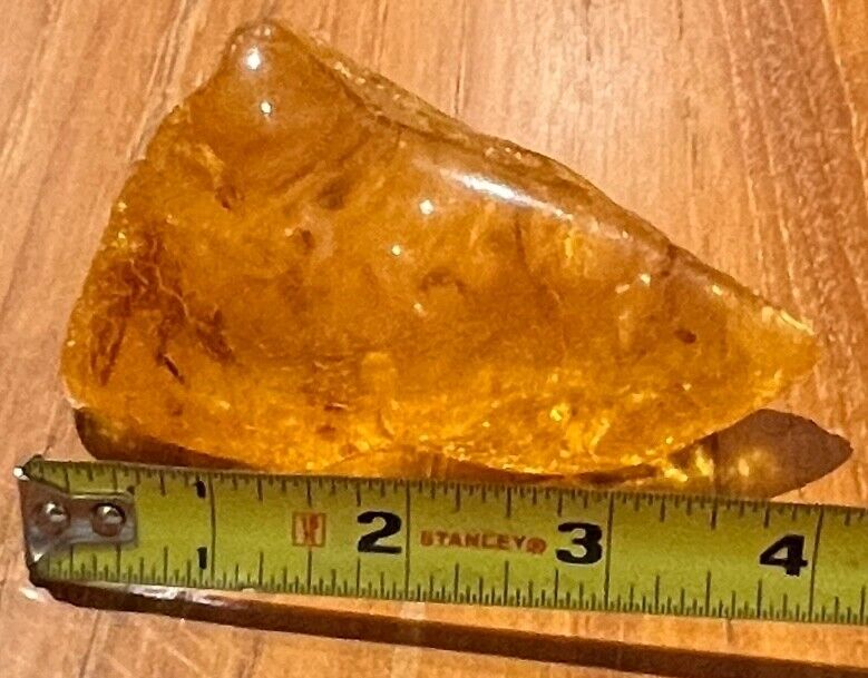 Large Amber Rock Chunk Piece Stone Origin Unknown.  Baltic (?)  135gm, 4.8 Oz.