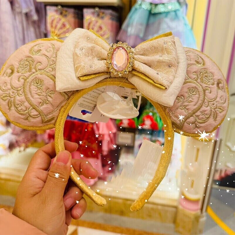 Disney 2024 Beauty And The Beast Belle Minnie Mouse Ears Headband Shanghai New