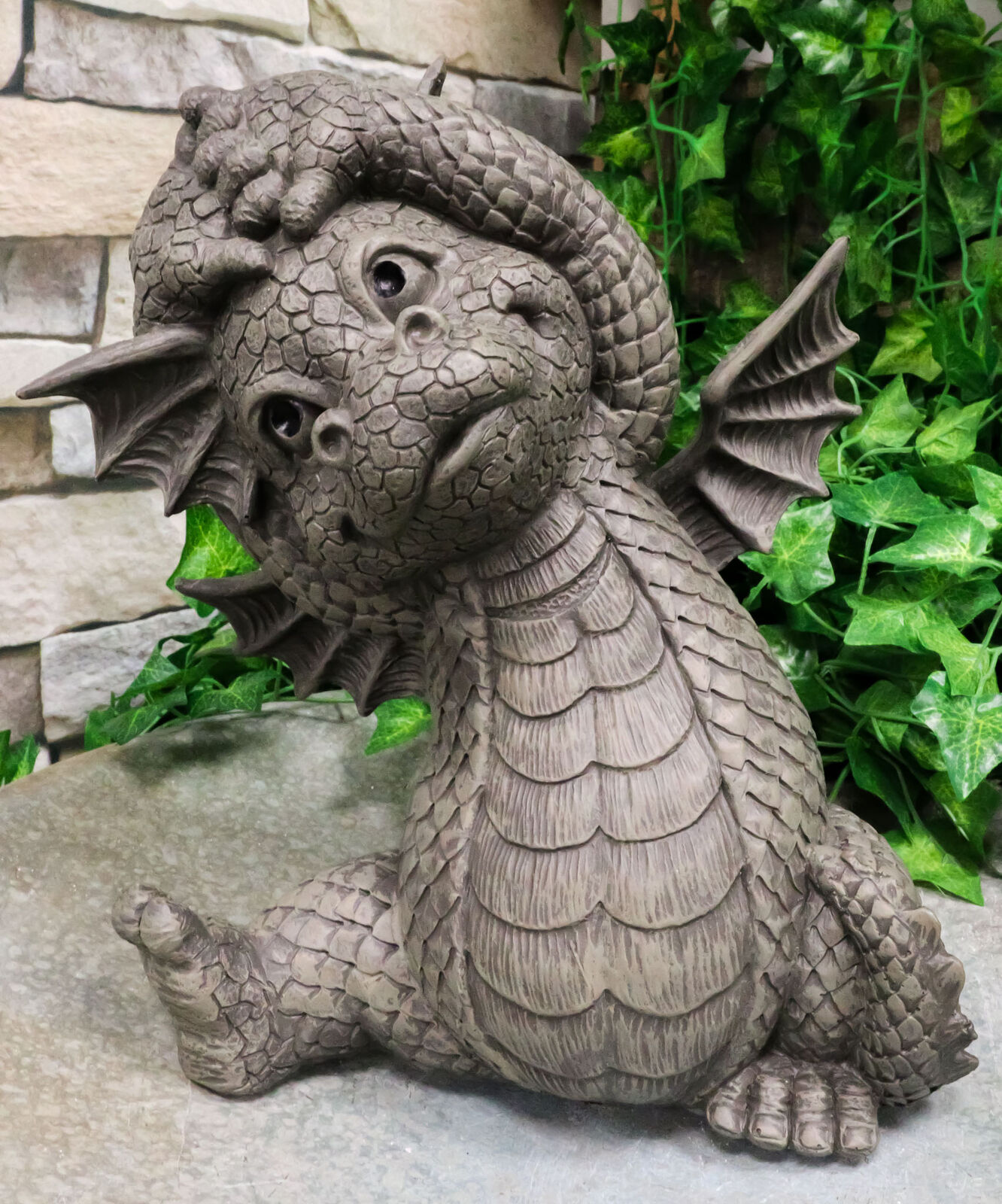 Whimsical Garden Dragon Morning Yoga Stretch Statue Zen Dragons Decor Figurine