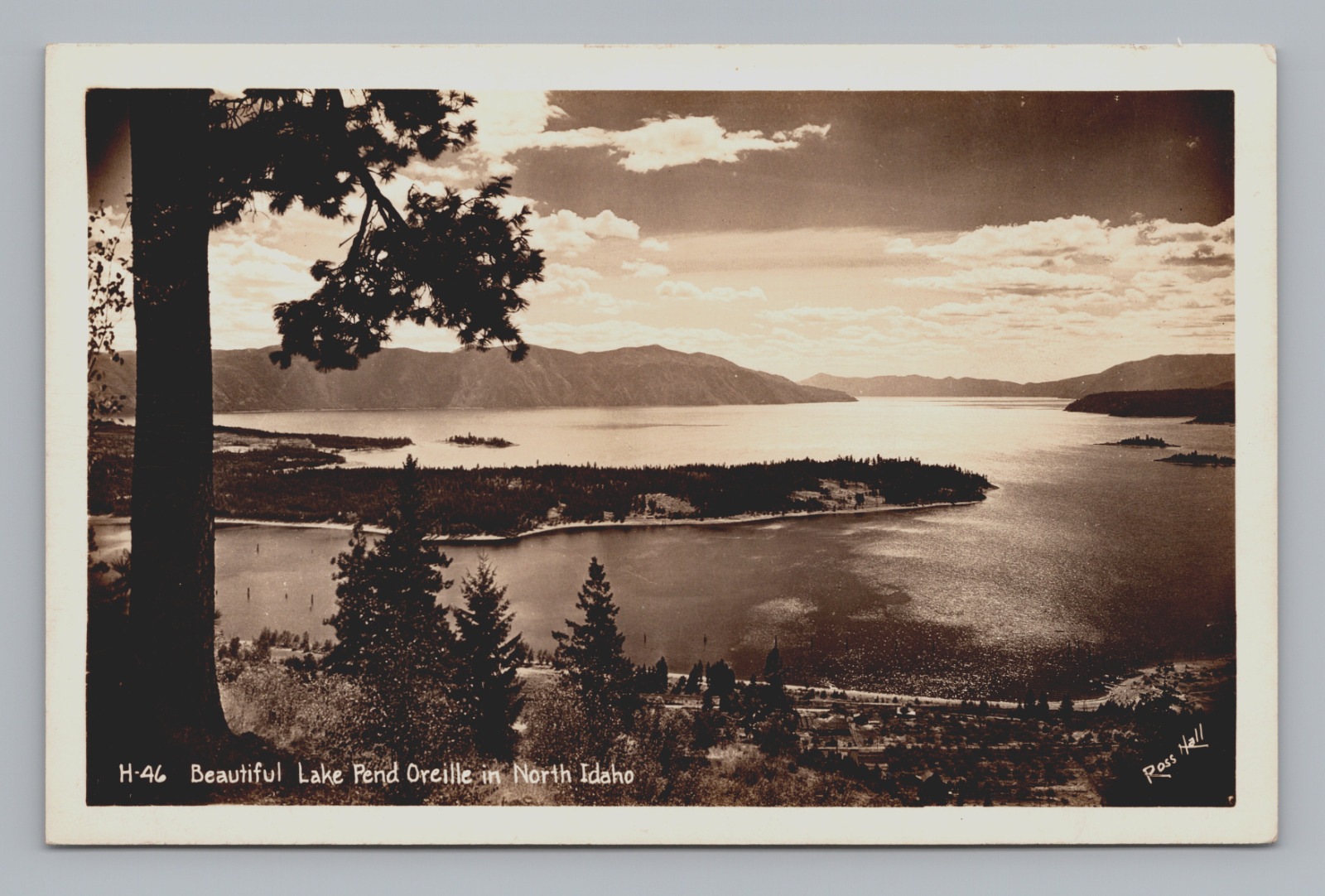 Postcard RPPC Lake Pend Oreille North Idaho Unposted