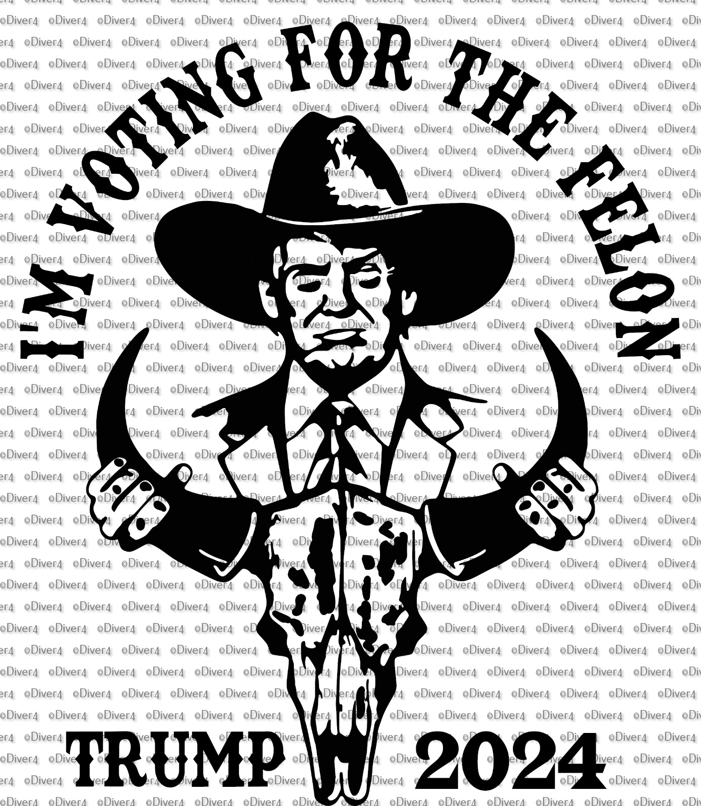 I\'m Voting For The Felon Trump 2024 Bull By The Horns Vinyl Decal US Seller