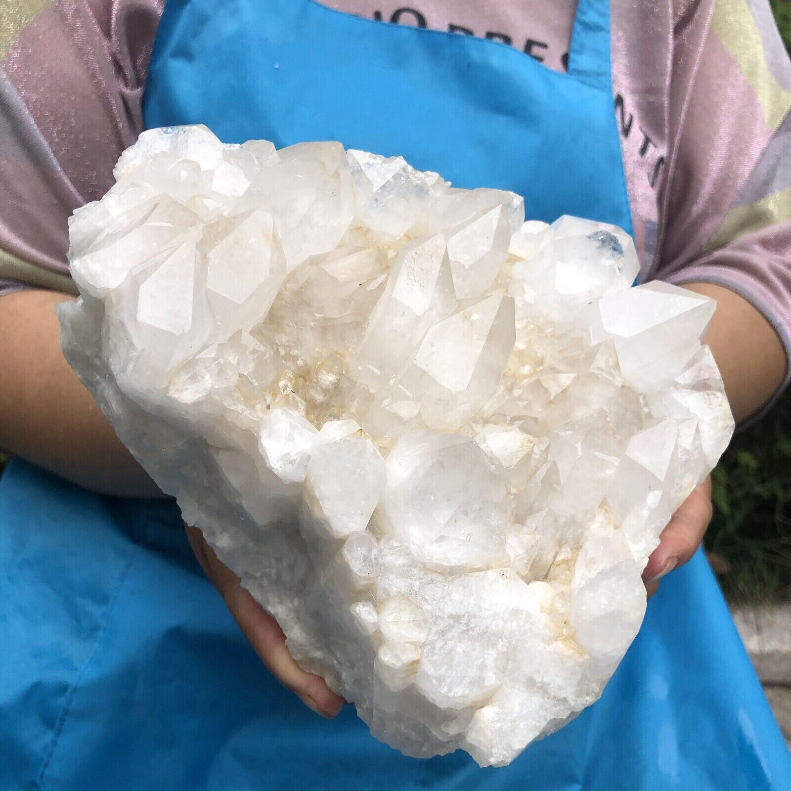 4.7 LB Natural Clear Quartz Cluster Crystal Cluster Mineral Specimen