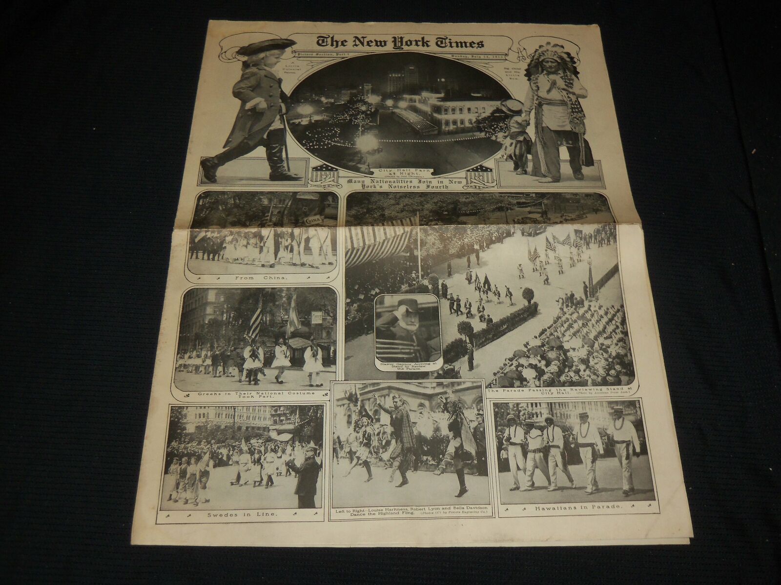 1912 JULY 14 NEW YORK TIMES PICTURE SECTION - WILSON - OLYMPICS - NP 5630