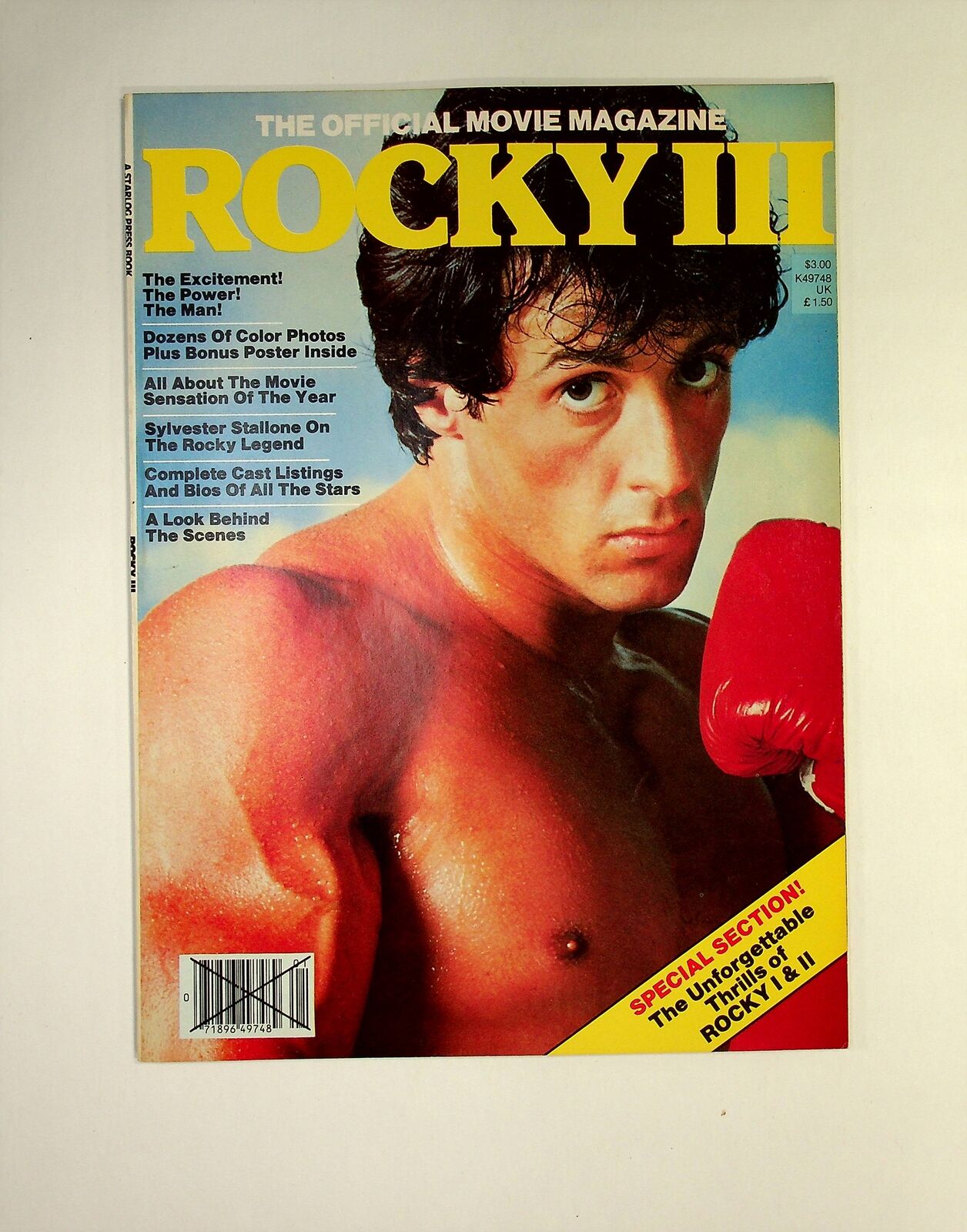 Rocky III Official Movie Magazine #0 VF- 7.5 1982