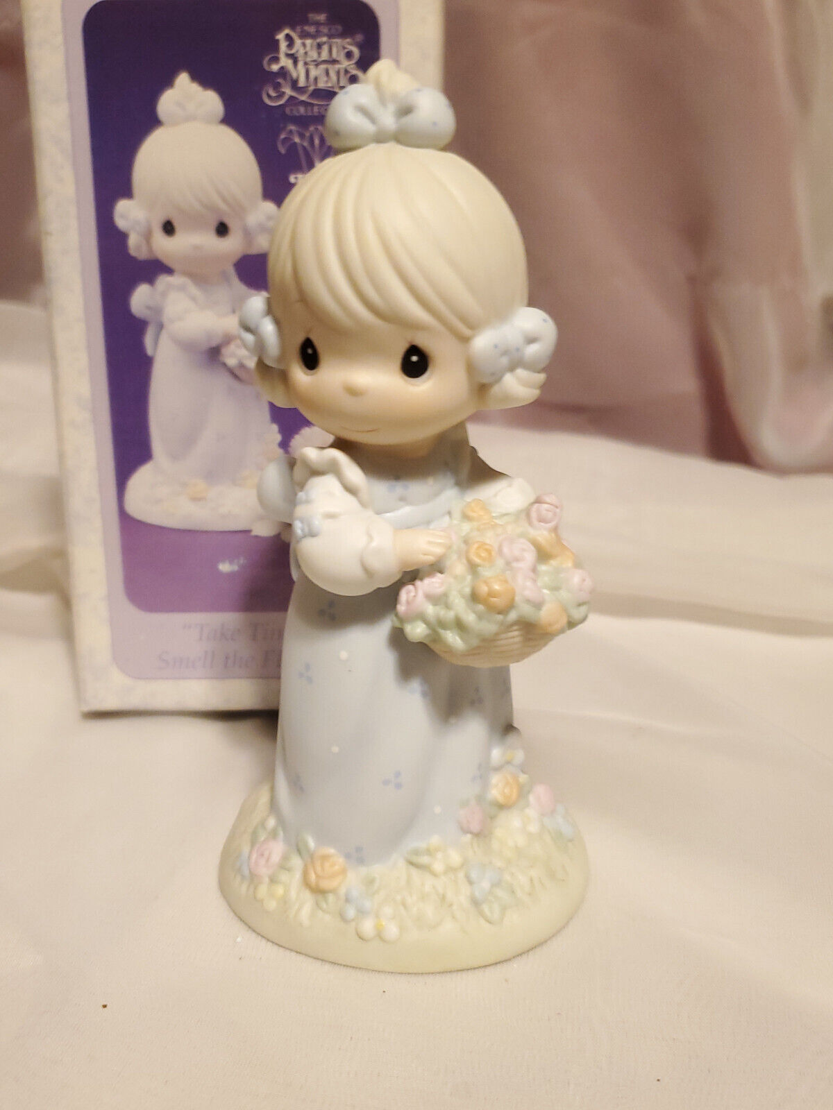 Precious Moments Figurine Take Time To Smell The Flowers 524387 w/ Box VTG 1994