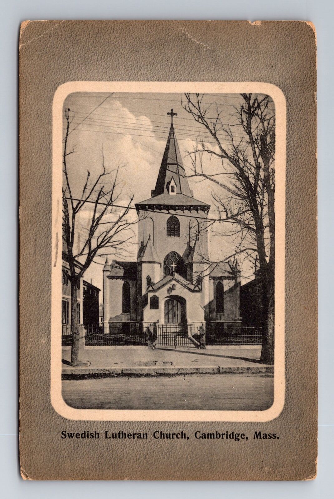 Cambridge MA-Massachusetts, Swedish Lutheran Church, Vintage c1954 Postcard