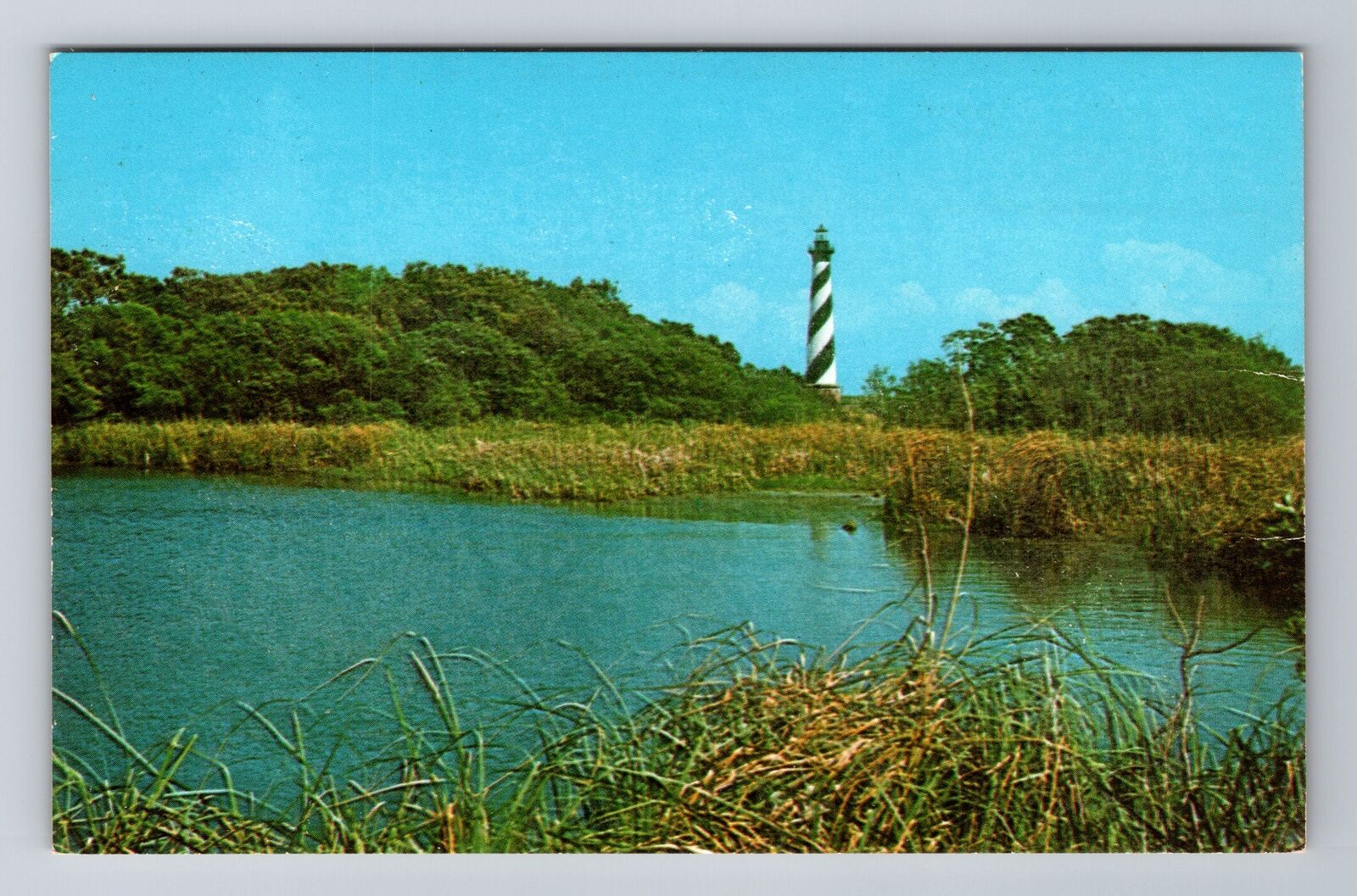 Outer Banks NC-North Carolina Cape Hatteras Lighthouse, Antique Vintage Postcard