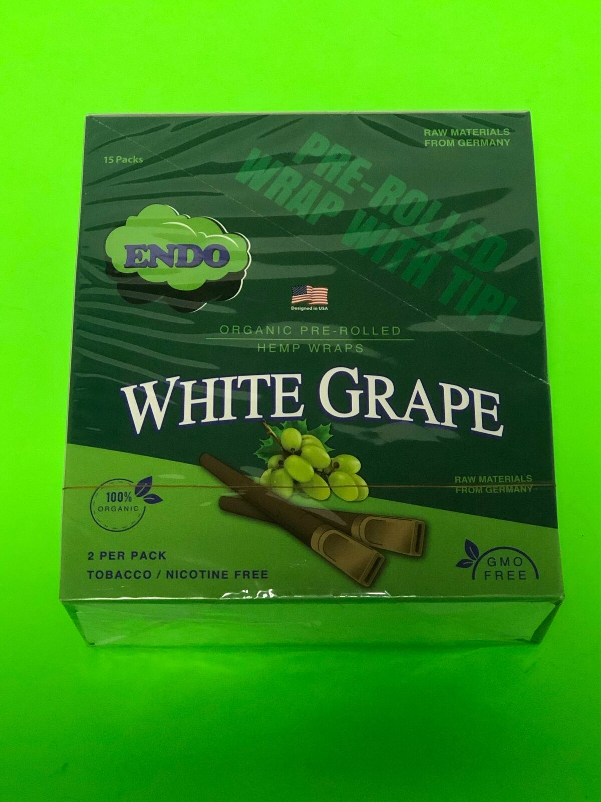FREE GIFTS🎁Endo White Grape🍇High Quality Organic Pre-Rolled Hemp Rolling Paper