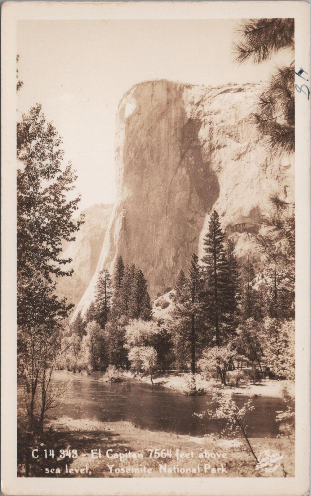 RPPC Postcard El Capitan Yosemite National Park California CA 