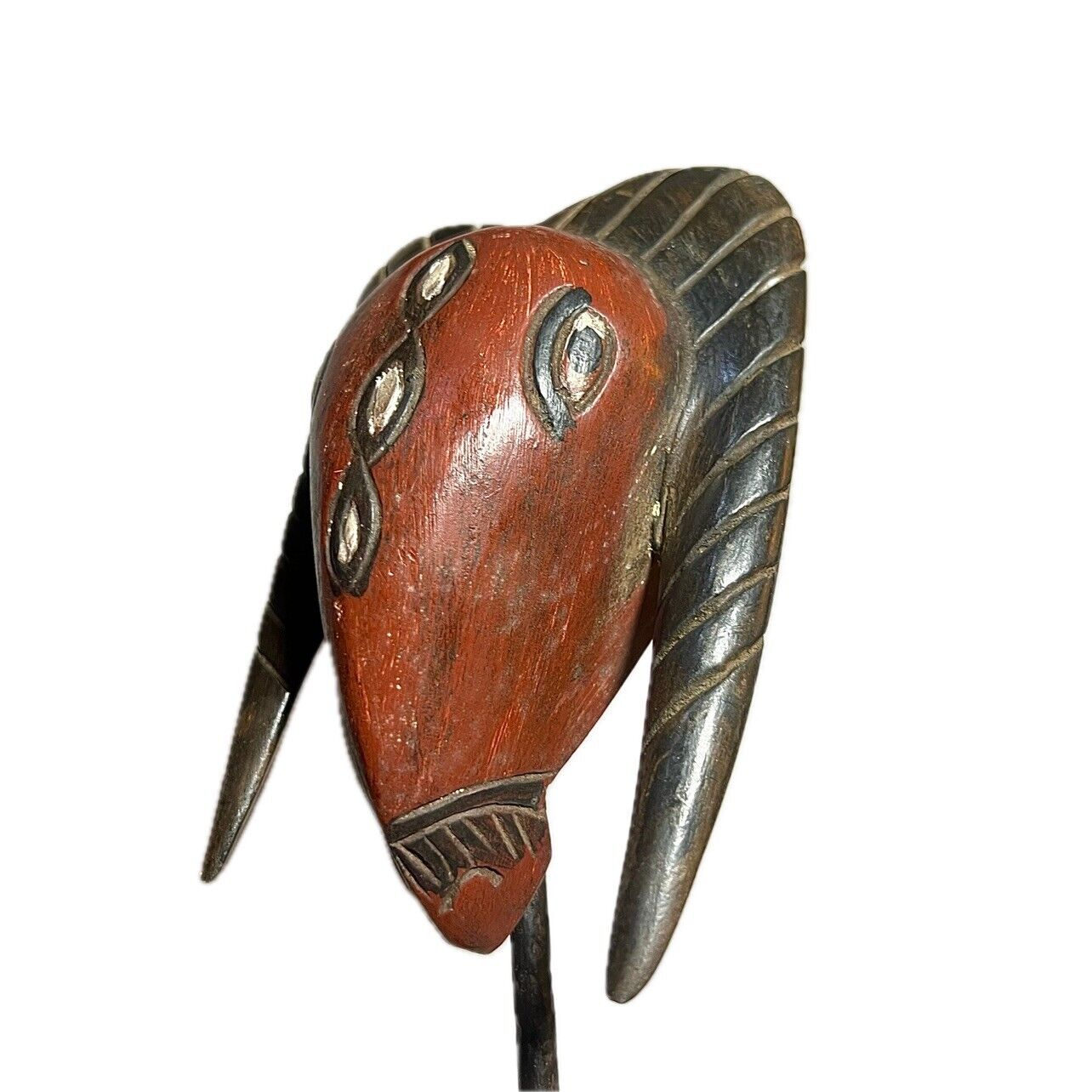 African Mask Baule Tribe Ram Head Mask Home Display-782