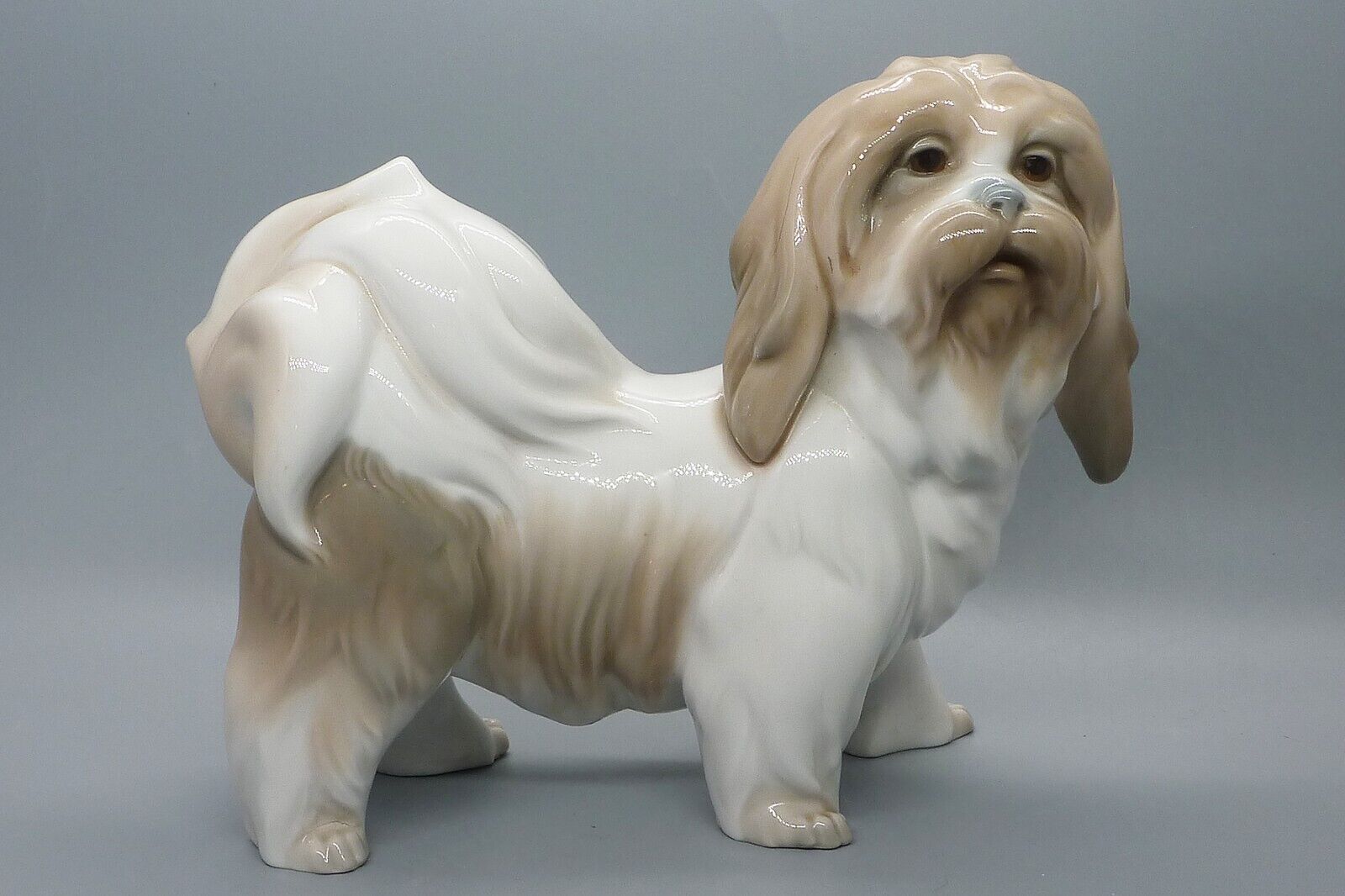 LLADRO Dog Porcelain Lhasa Apso/Tibetan Terrier Figurine Excellent Condition
