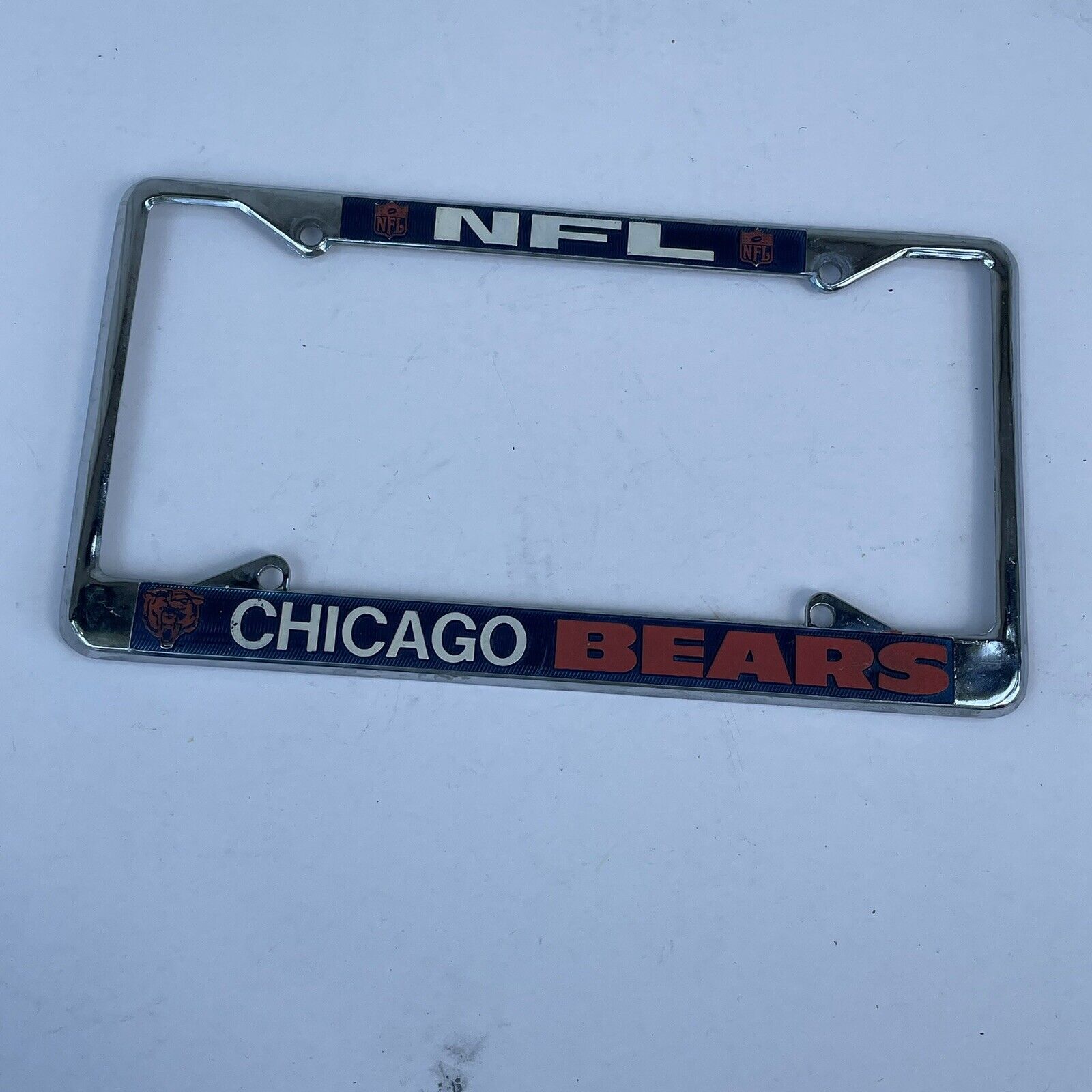 vintage chicago bears Chrome License Plate Frame Metal Thick