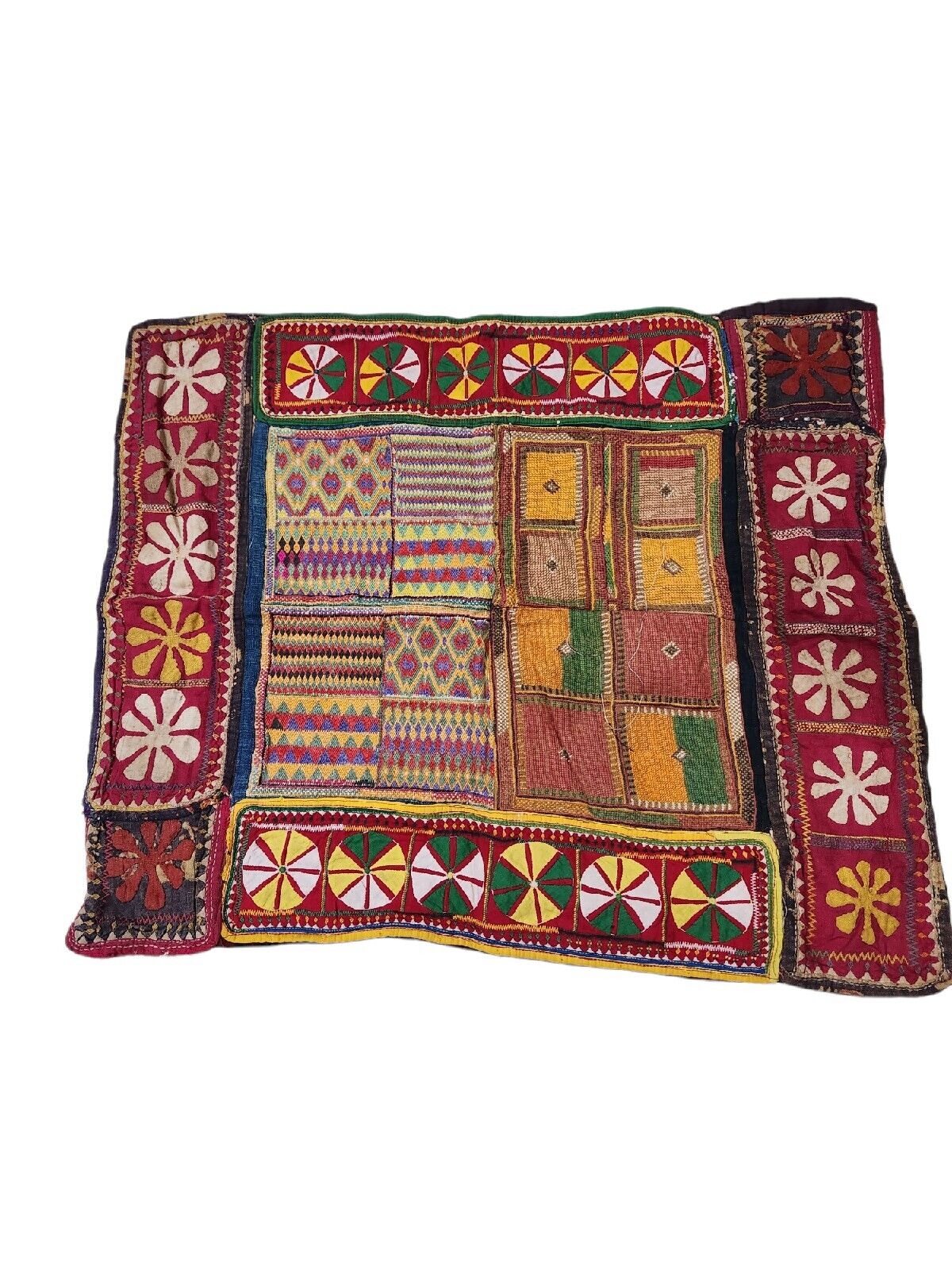Antique Indian Textile Banjara Hindu Lambada Embroidery Tapestry