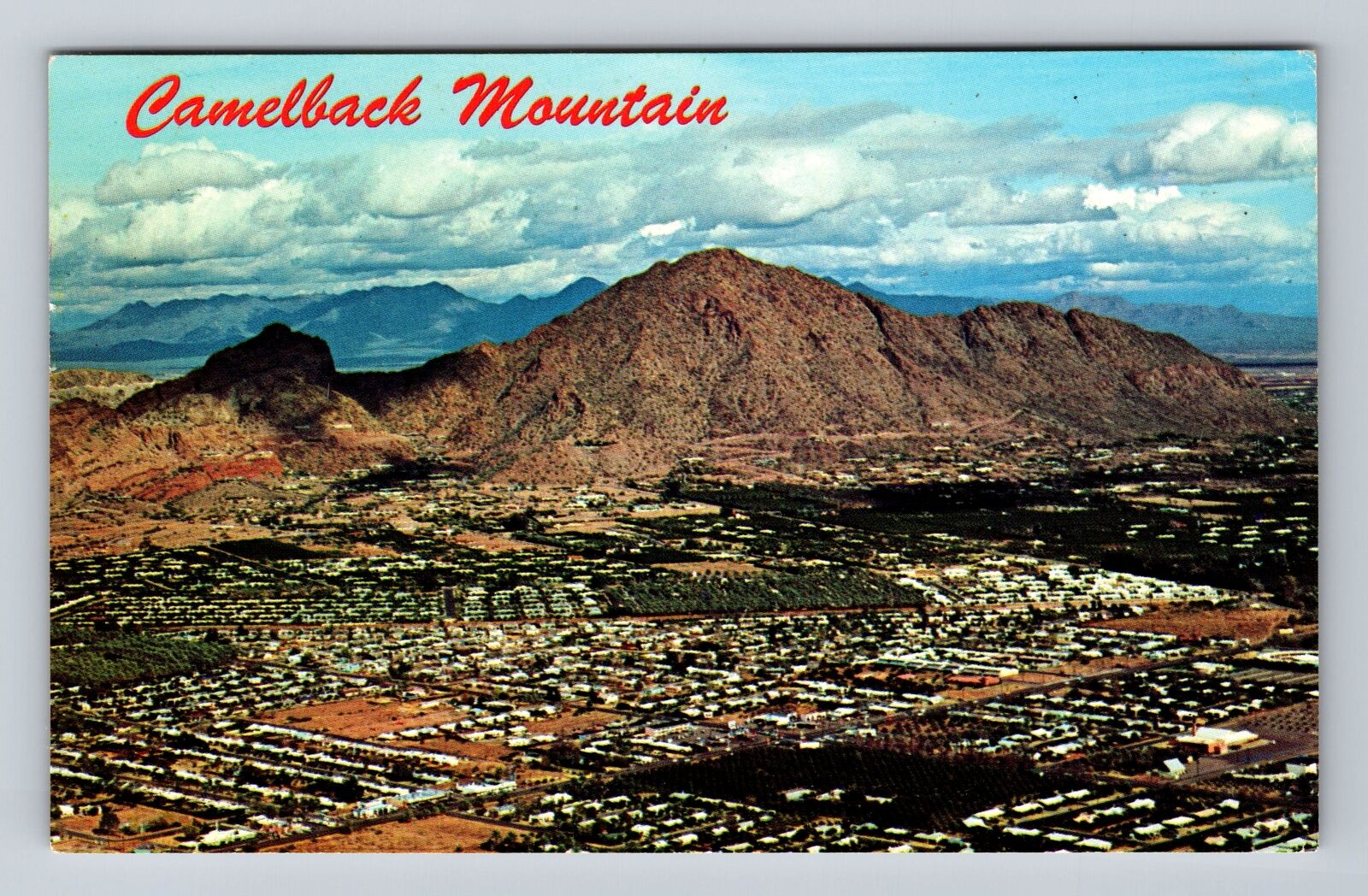 Phoenix AZ-Arizona, Camelback Mountain, Antique Vintage c1968 Postcard