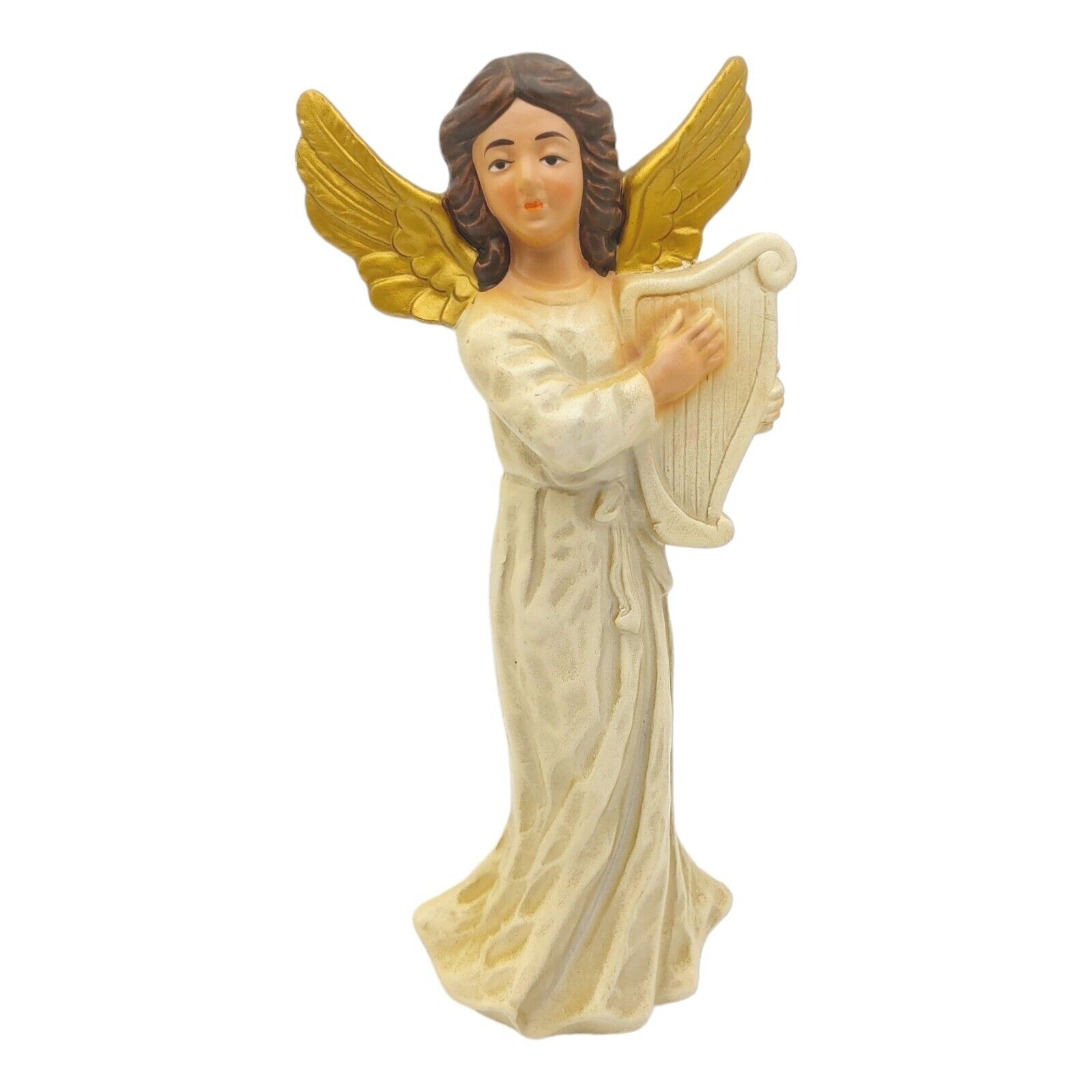 Christmas Angel Figurine w Harp - 8\