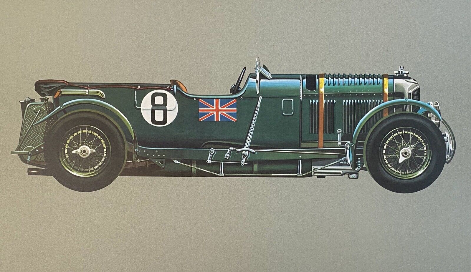1929 BENTLEY 4.5 LITRE Grand Prix Racing Car 10x16 Rare Art Print HANS A MUTH ++