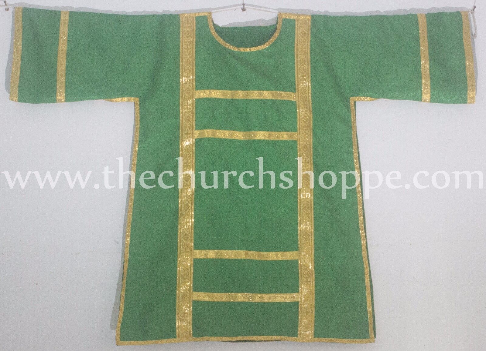 SET OF 5 GREEN,WHITE,GOLD,RED,VIOLET Spanish Dalmatic  Deacon's stole & maniple