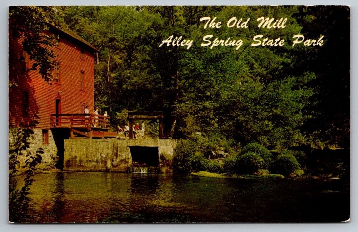 Eminence MO Missouri Postcard Alley Spring State Park The Old Mill Famed Ozarks