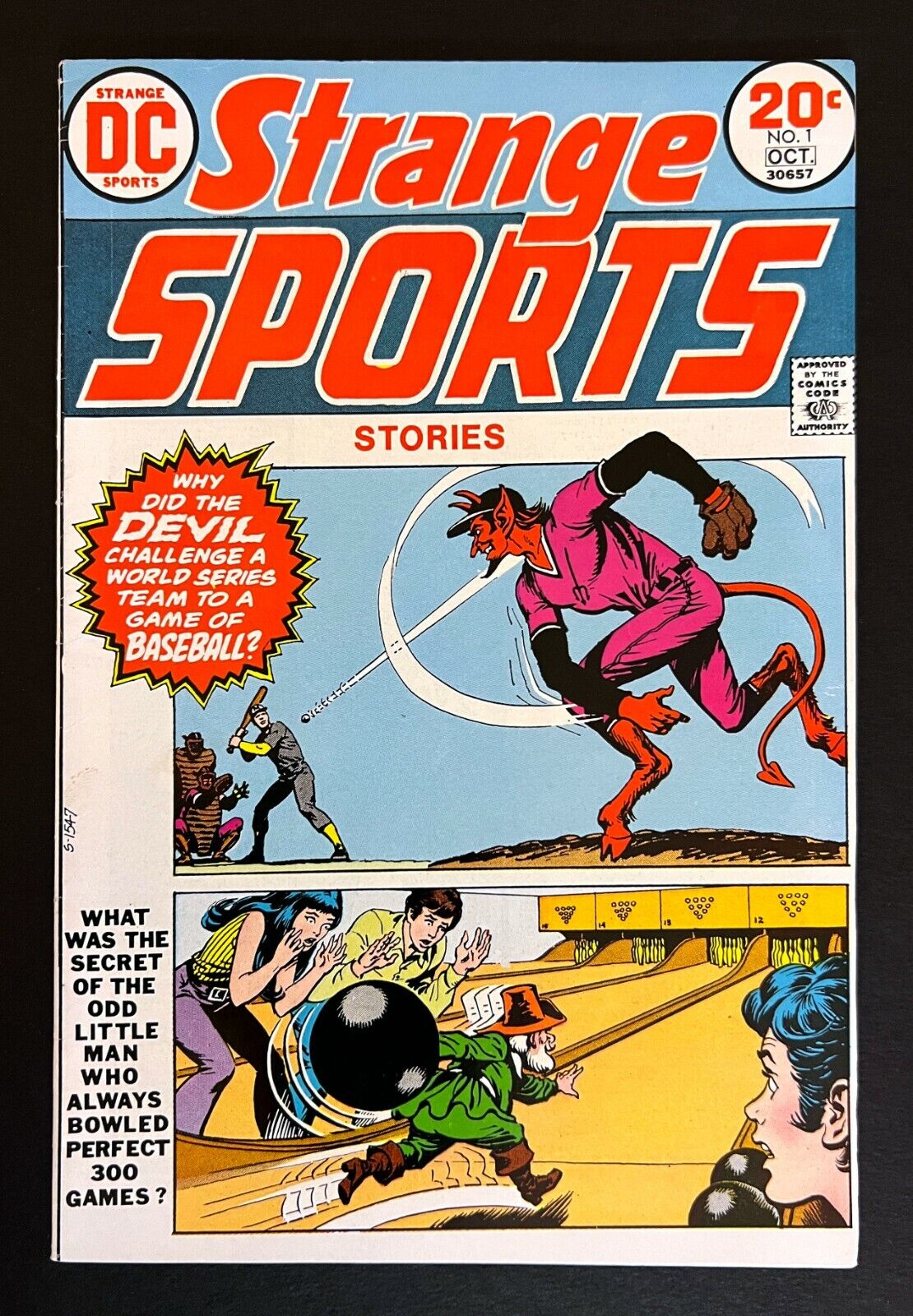 STRANGE SPORTS STORIES #1 Nice Copy Weird Horror Devil Baseball DC Comics 1973