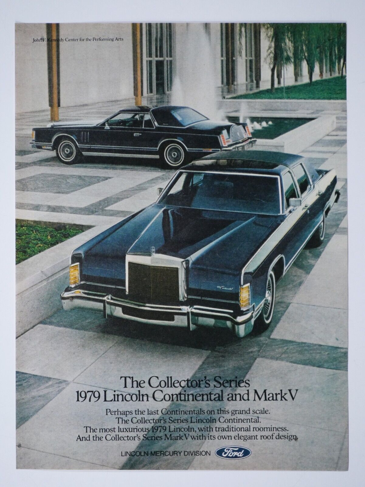 1979 Lincoln Continental & Mark V Collector's Ed. Series VTG Original Print Ad
