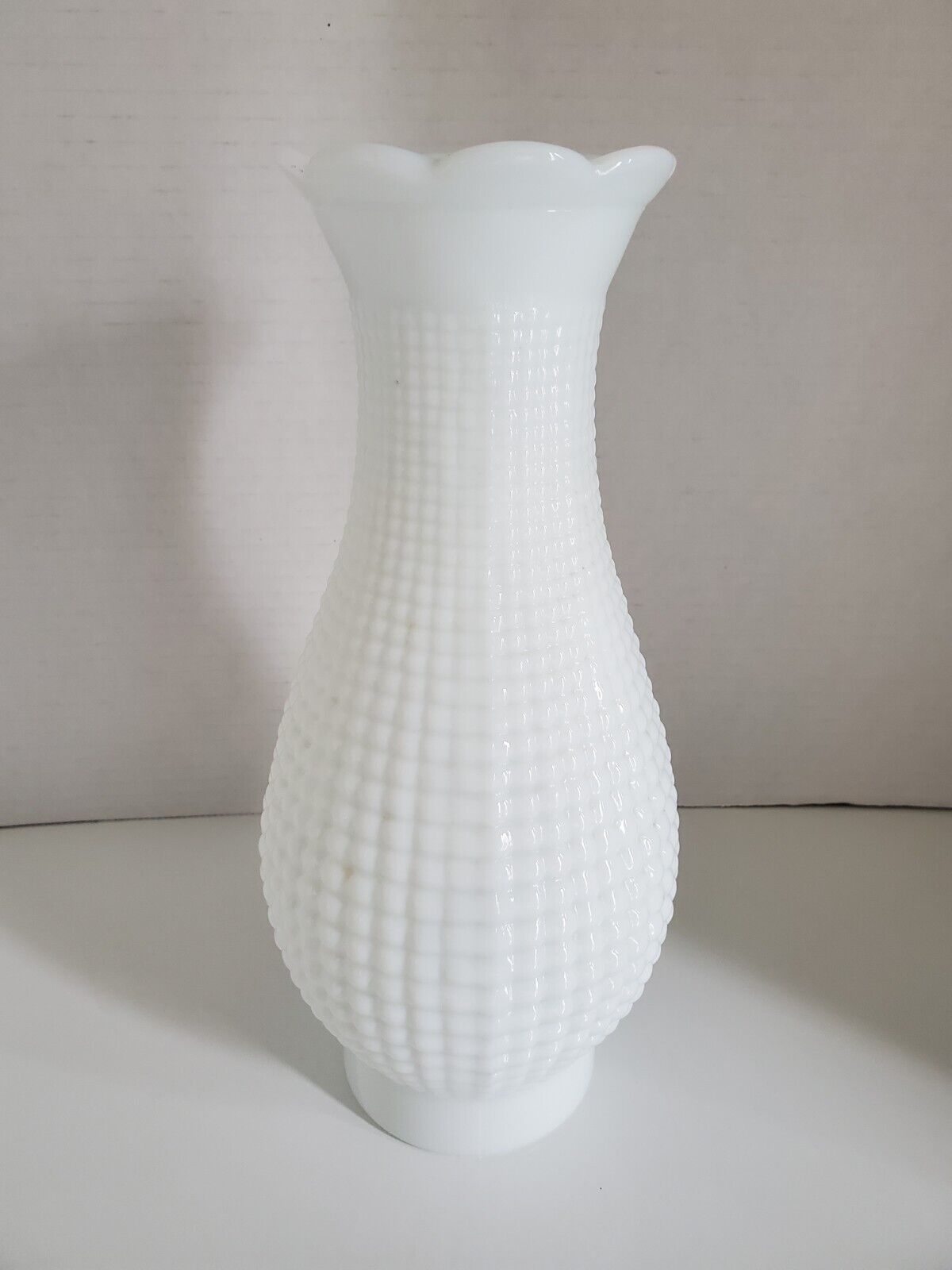 VINTAGE Milk Glass Chimney for Oil Lamp 10 Inches Tall