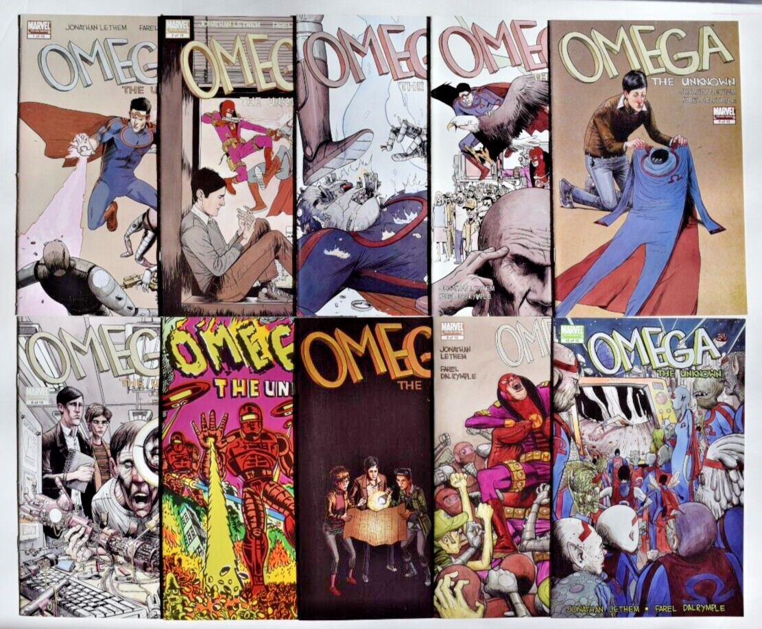 OMEGA THE UNKNOWN (2007) 10 ISSUE COMPLETE SET#1-10 MARVEL COMICS