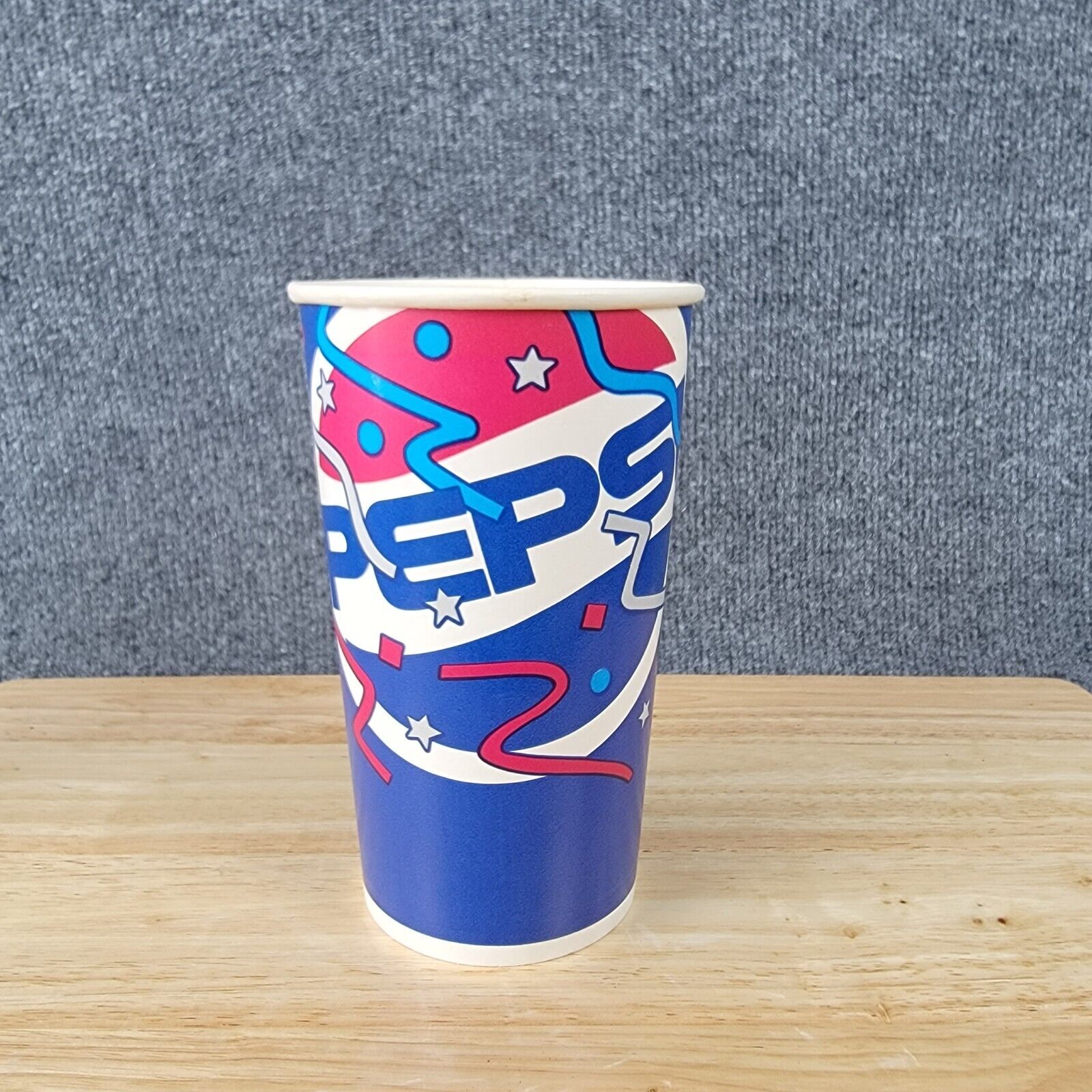 Vtg Retro 90's Pepsi-Cola Confetti Celebration-Promo Paper Wax Restaurant Cup 