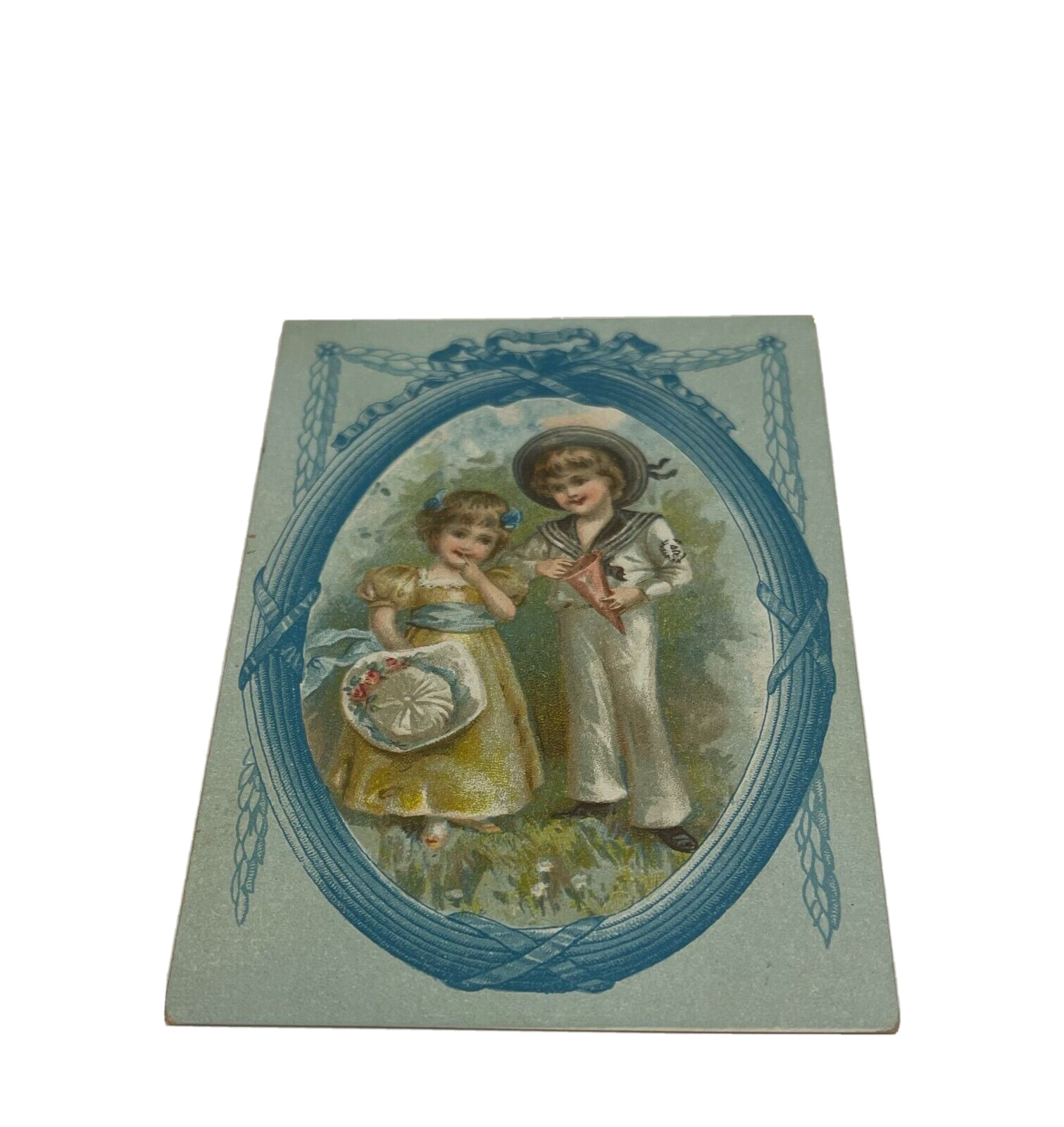 1890's Little Sailor Boy & Girl  C. Manegold Milling Co. Milwaukee Wisconsin