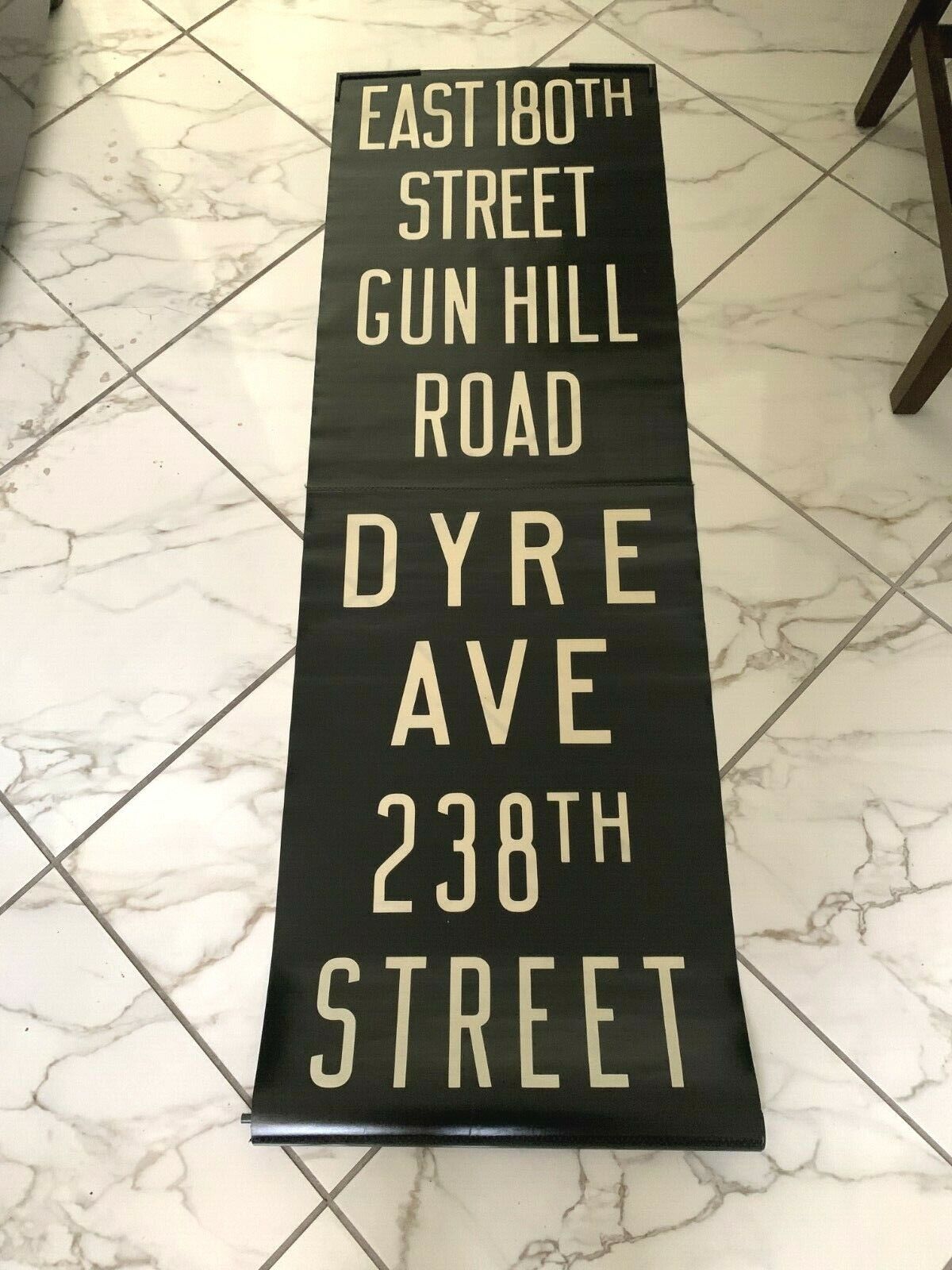 NY NYC SUBWAY ROLL SIGN GUN HILL ROAD DYRE AVENUE BRONX 238th STREET EAST 180th