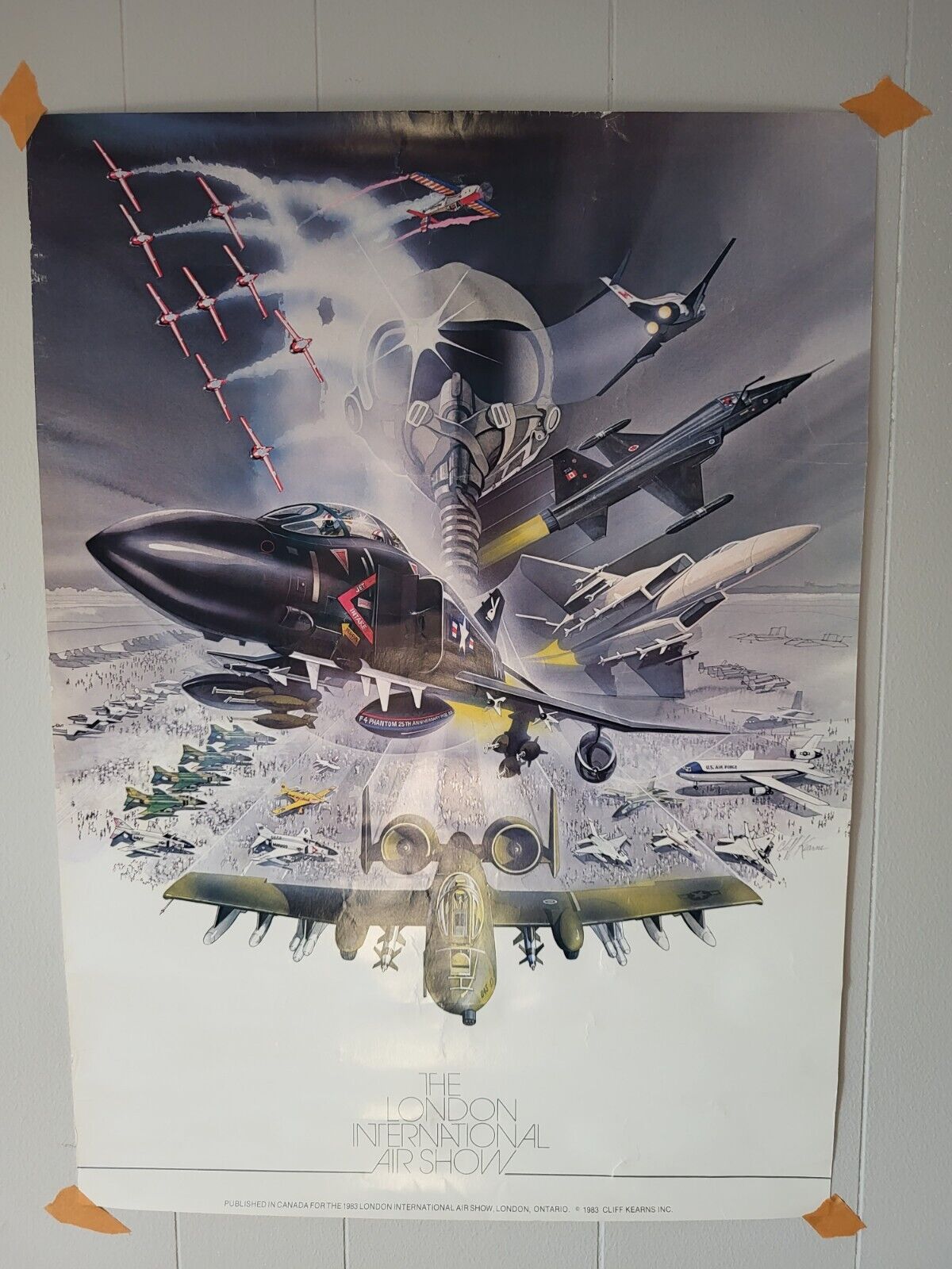 Rare Vintage The London International Air Show 1983 Advertising Poster...