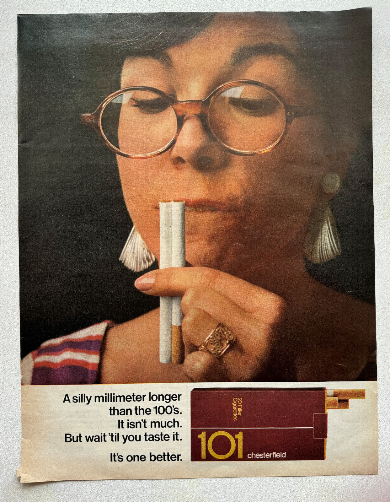 1967 Chesterfield 101 Cigarettes, Perfect Host Cocktail Mix Vintage Print Ads