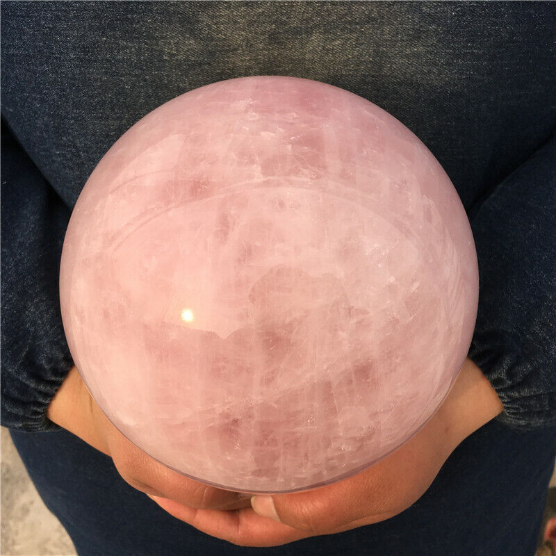 TOP  12.18LB  Natural Pink Rose Quartz good Sphere Crystal Ball Healing  DQ1933