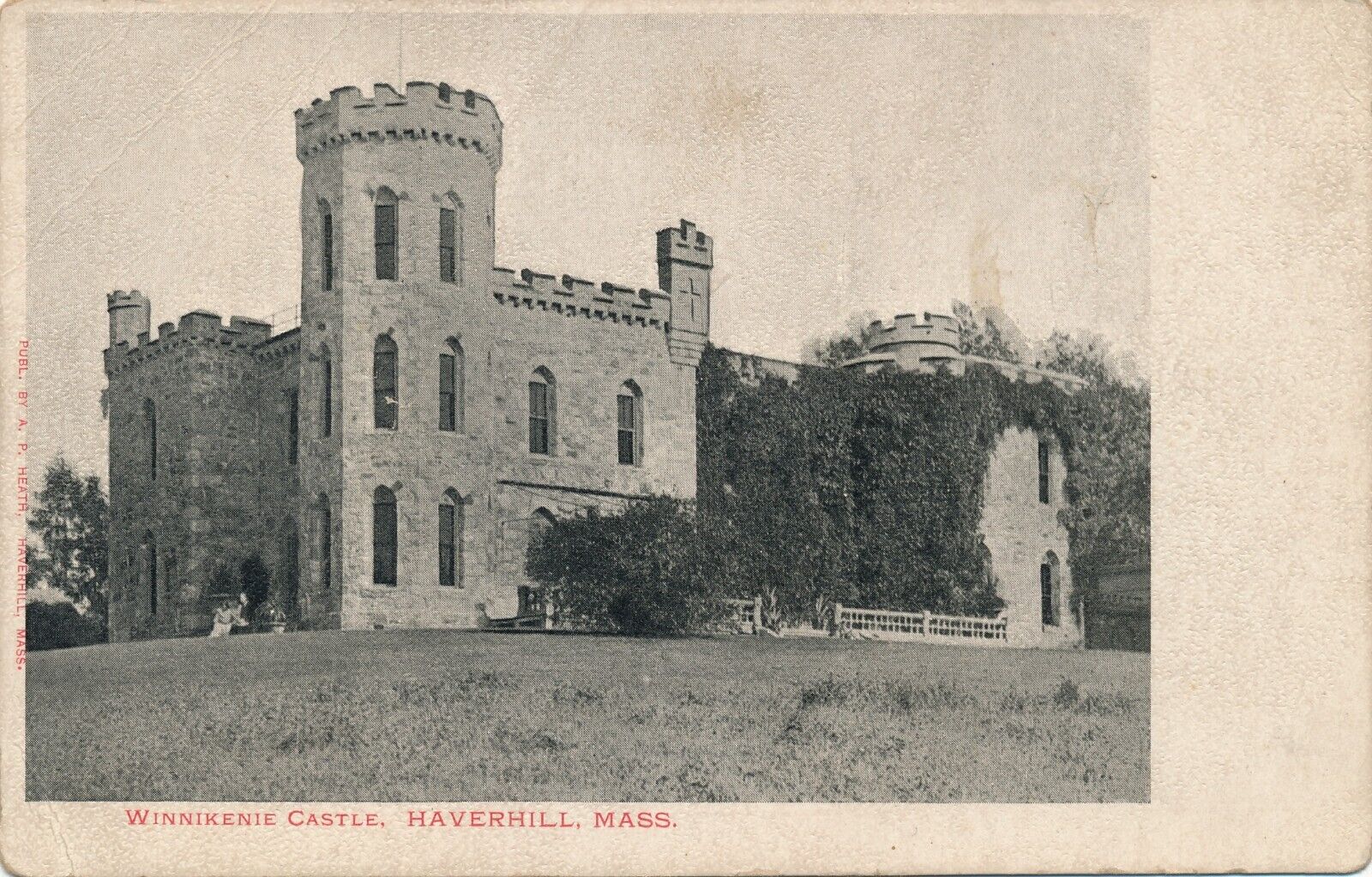 Winnikenie Castle in Haverhill, MA antique undivided postcard