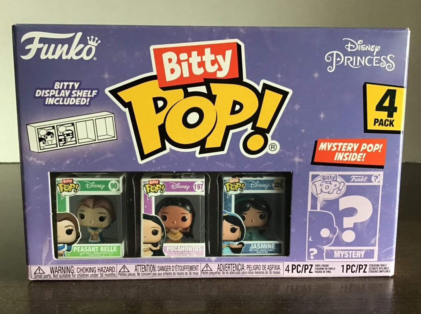 Funko Bitty Pop Disney Princess Belle Bitty Pop 4 pack w/ Mystery Pop