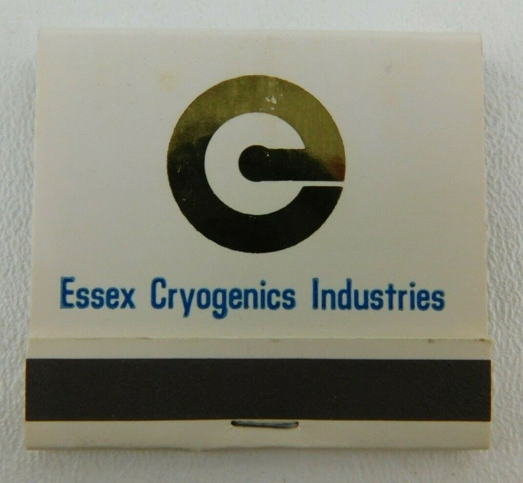 Essex Cryogenics Industries St Louis MO Front Strike Unstruck Vintage Matchbook