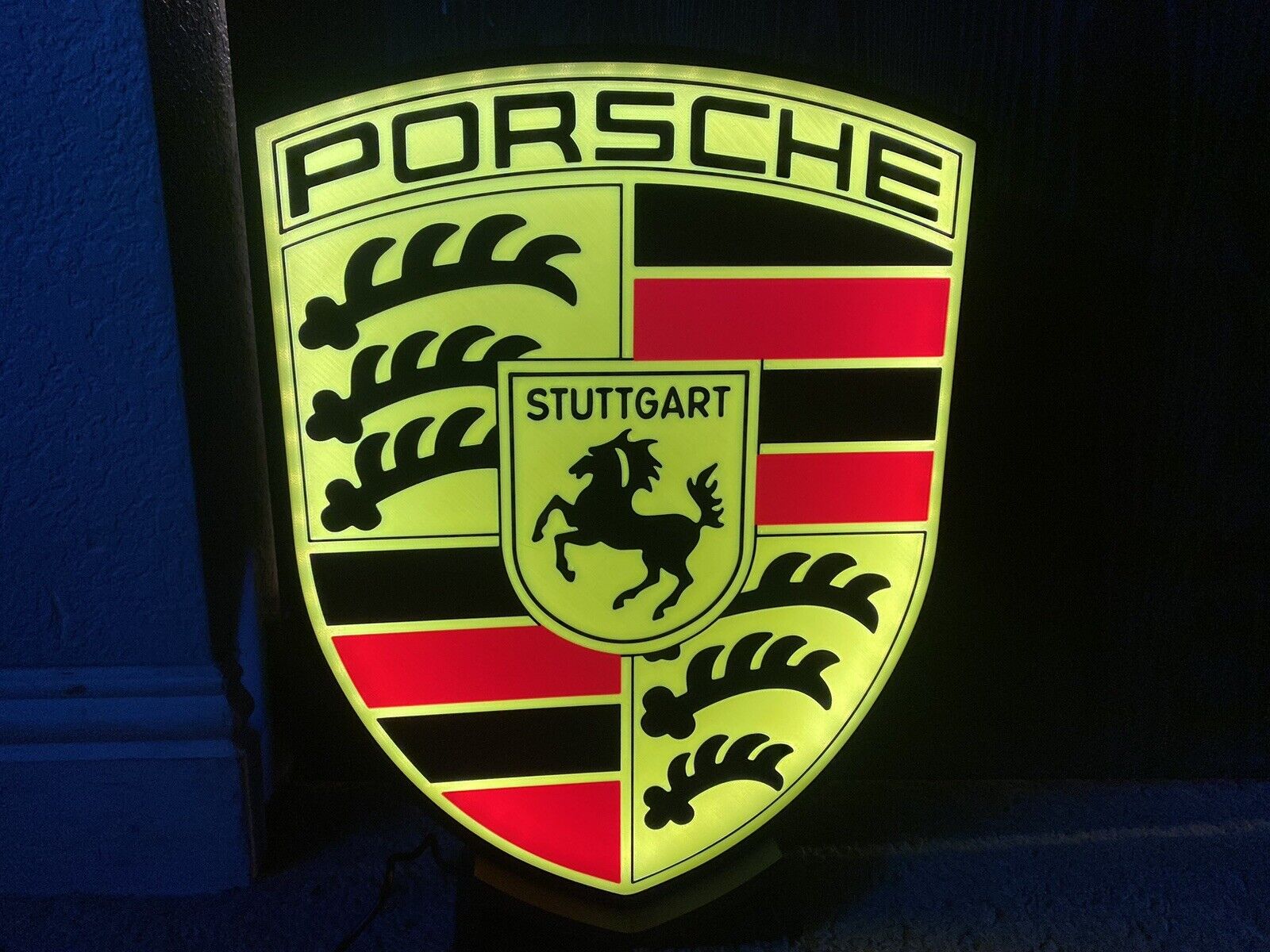 Porsche Sports Car Motor  14” Light Up Sign