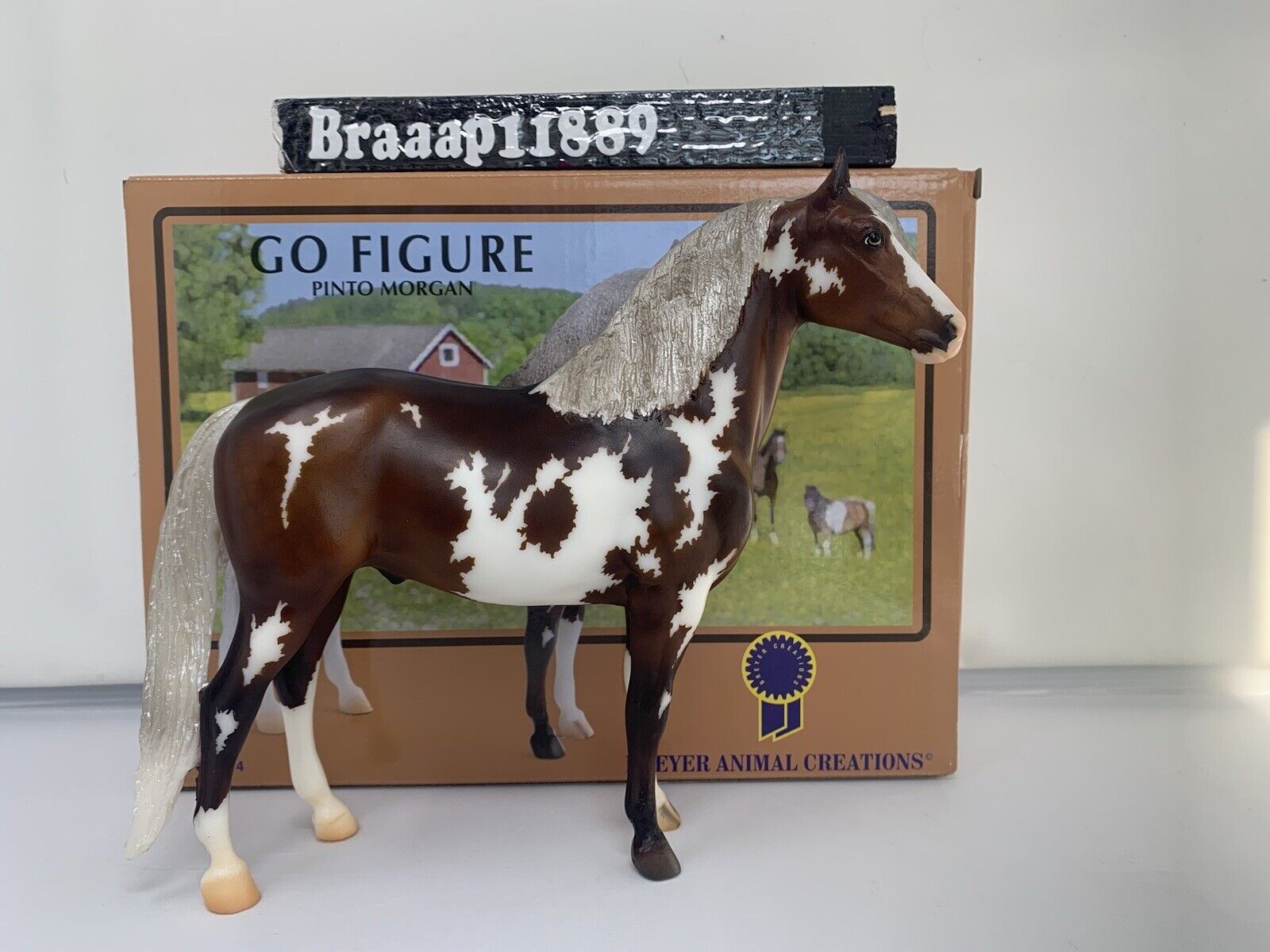 2023 Breyer Vintage Club Horse - Go Figure - Silver Bay Pinto Justin Morgan Mold