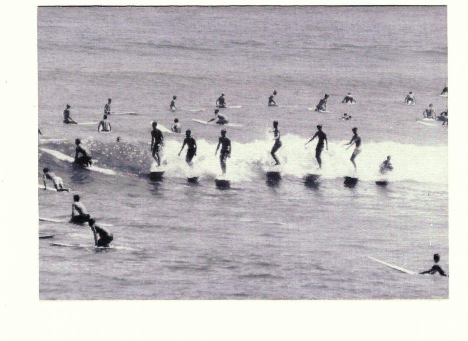 LeRoy Grannis Photo Note Card Malibu 1964 Black and White Vintage Surfing