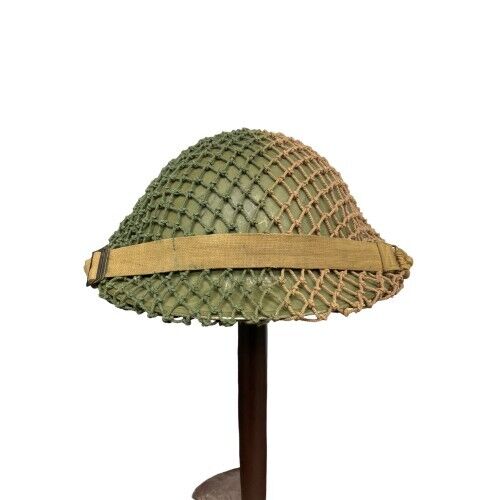 Canadian Armed Forces WW2 Helmet w/ Two-Tone Netting