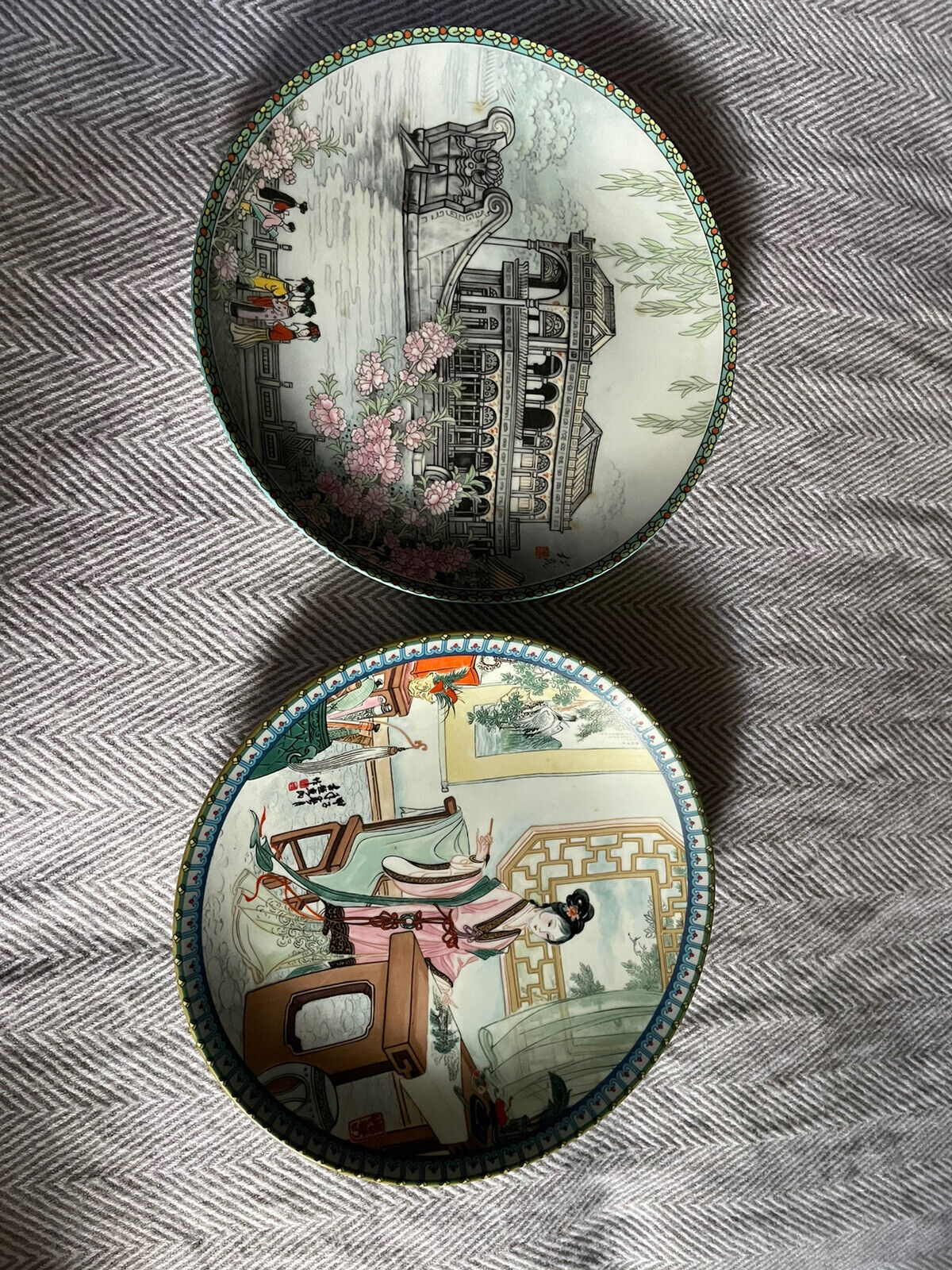 Imperial Jingdezhen Porcelain Plates 1988 And 1987 