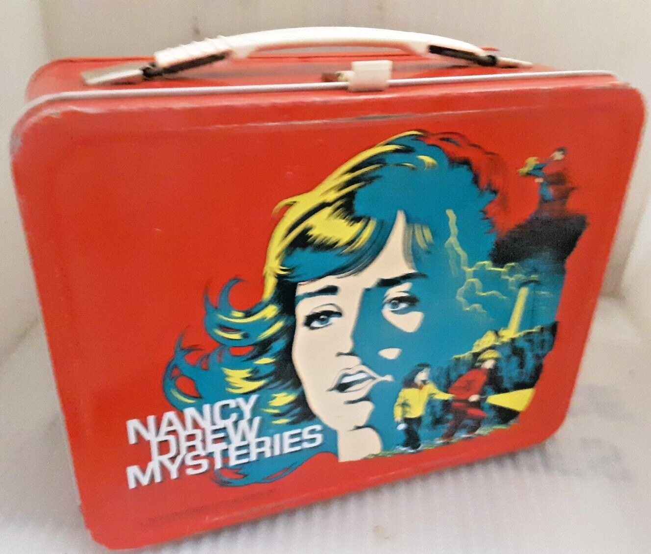RARE 1977 Nancy Drew Mysteries Metal Lunch Box By Thermos Brand ~ Nice Lunchbox
