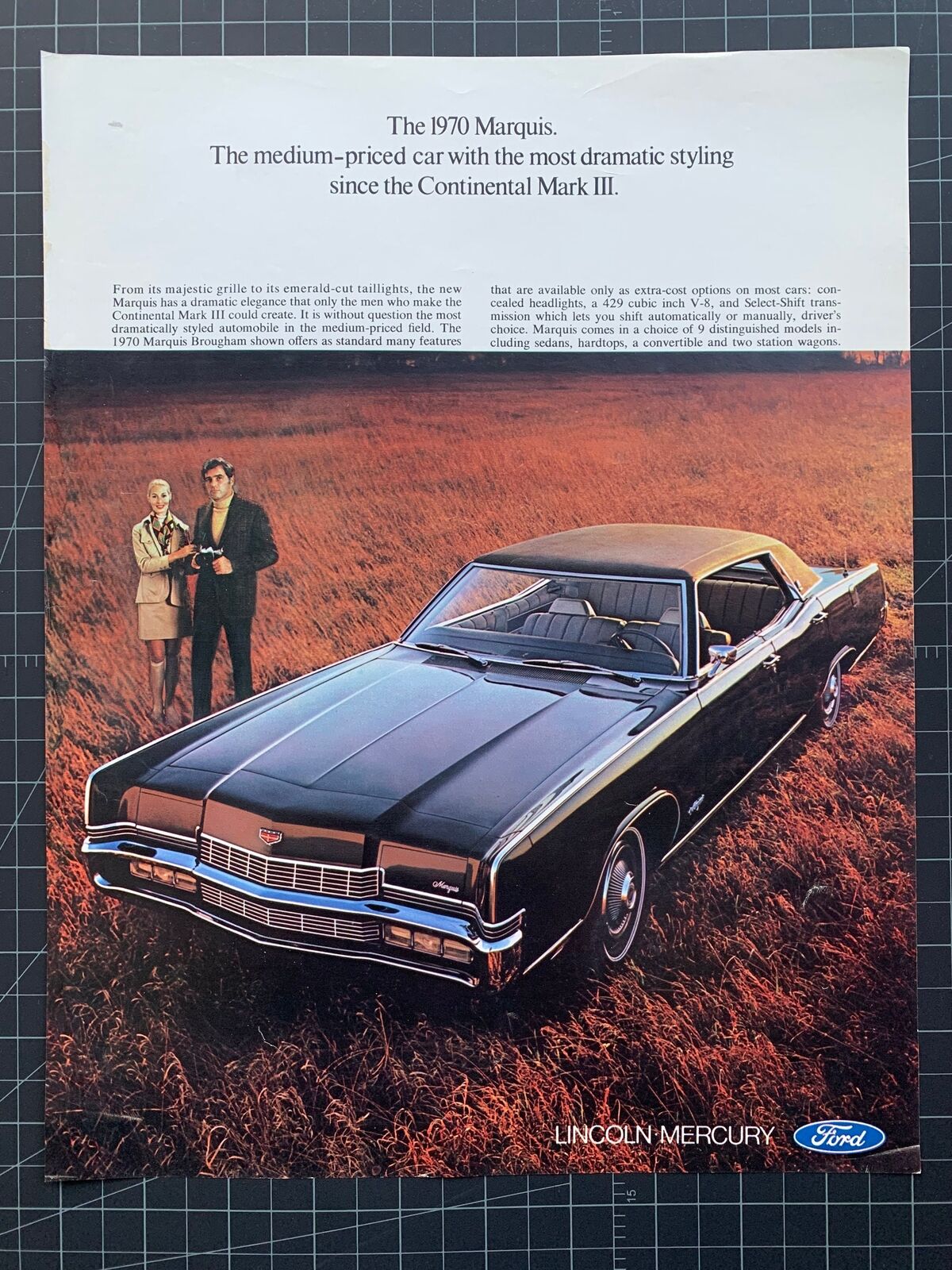 Vintage 1979 Lincoln-Mercury Marquis Brougham Automobile Print Ad