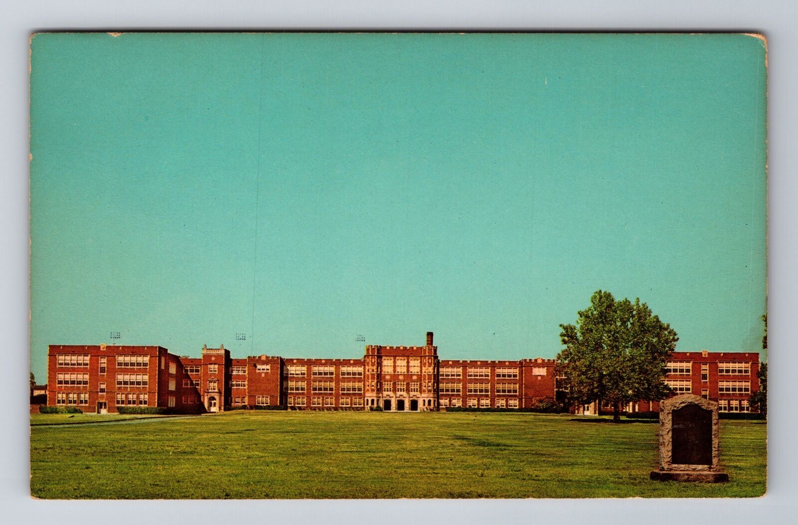 Parkersburg WV-West Virginia, Parkersburg High School, Antique, Vintage Postcard