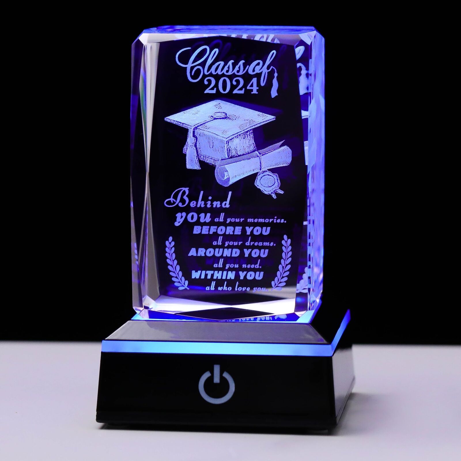 Graduation Gifts for Her Him 2024 Unique 3D Layser Engraved Class of 2024 with