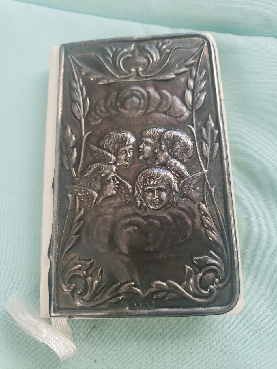 Hallmarked Sterling Silver Mini Bible Cover With Bible